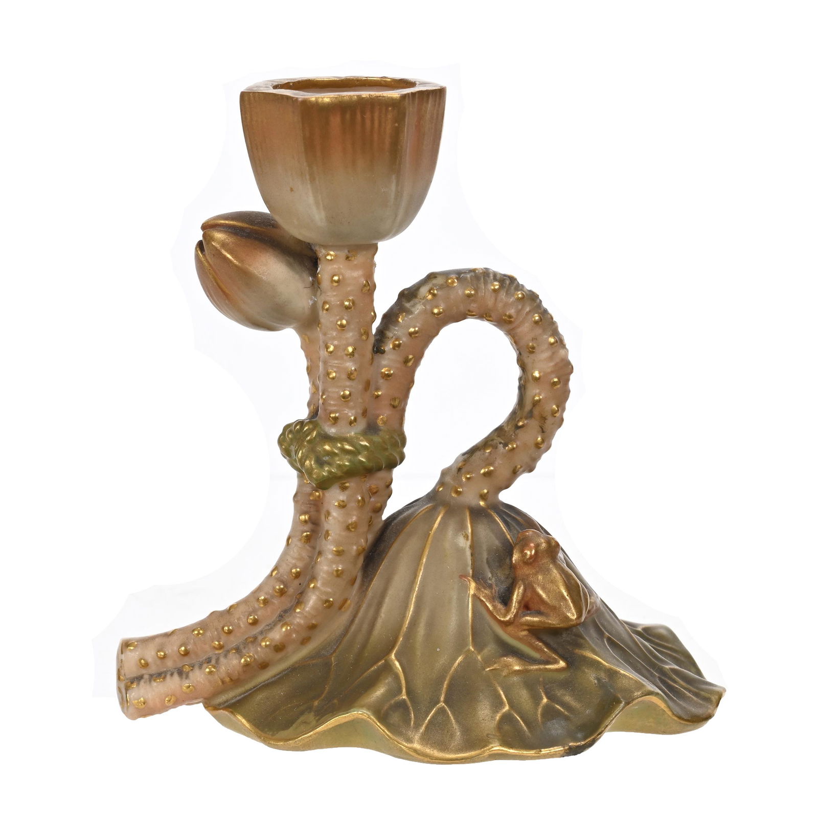 Figural Candlestick Marked Royal Worcester #1088 (1 of 3)