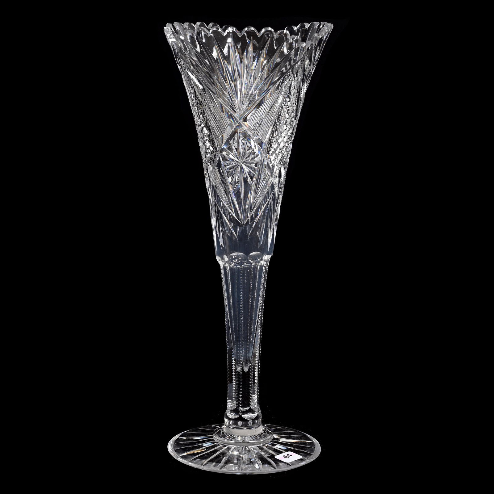 Trumpet Vase, American Brilliant Cut Glass (1 of 3)
