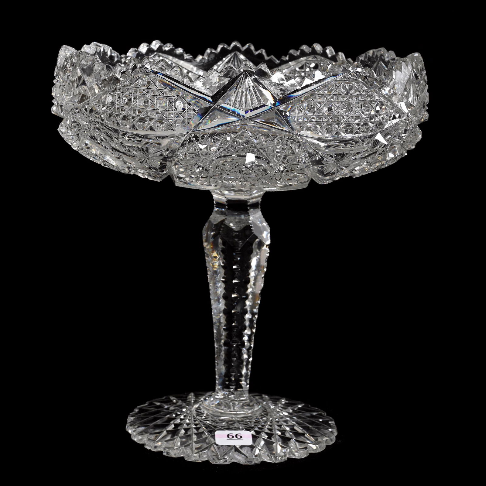 Compote, American Brilliant Cut Glass, Huyler Pattern By Clark (1 of 3)