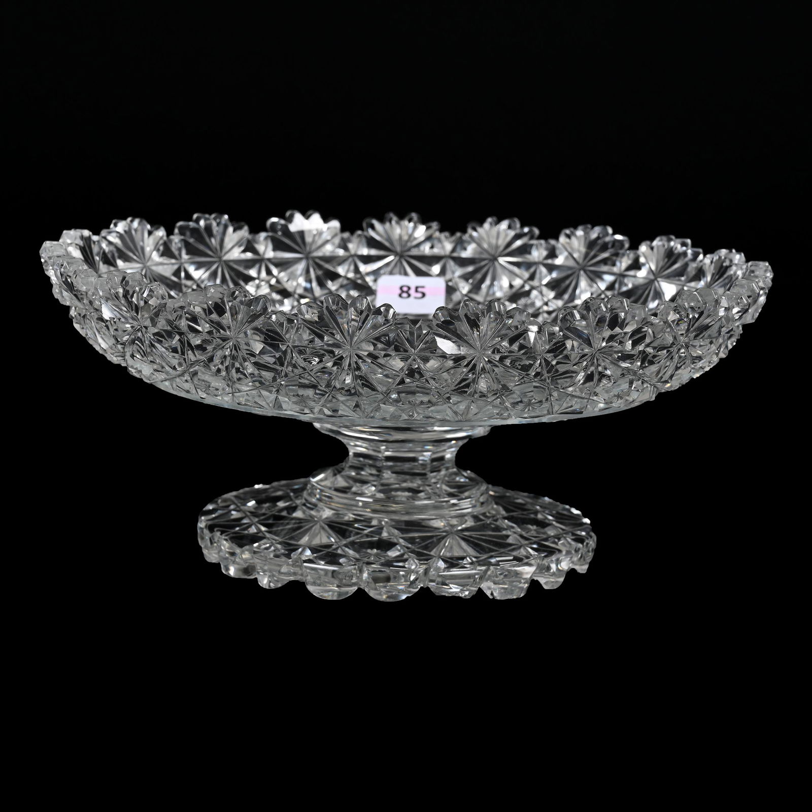 Pedestal Pastry Tray, American Brilliant Cut Glass (1 of 8)