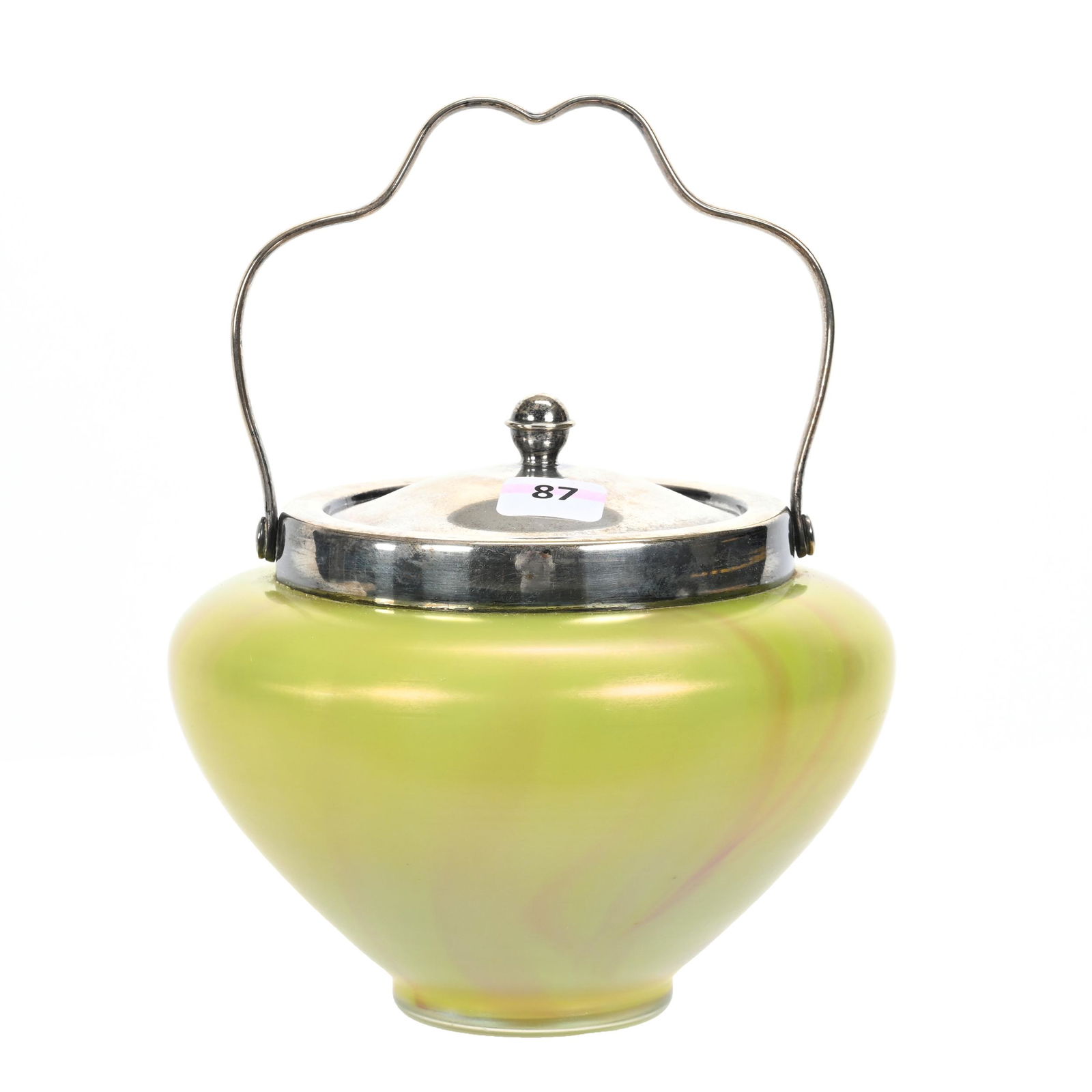 Biscuit Jar, Bohemian Art Glass (1 of 3)