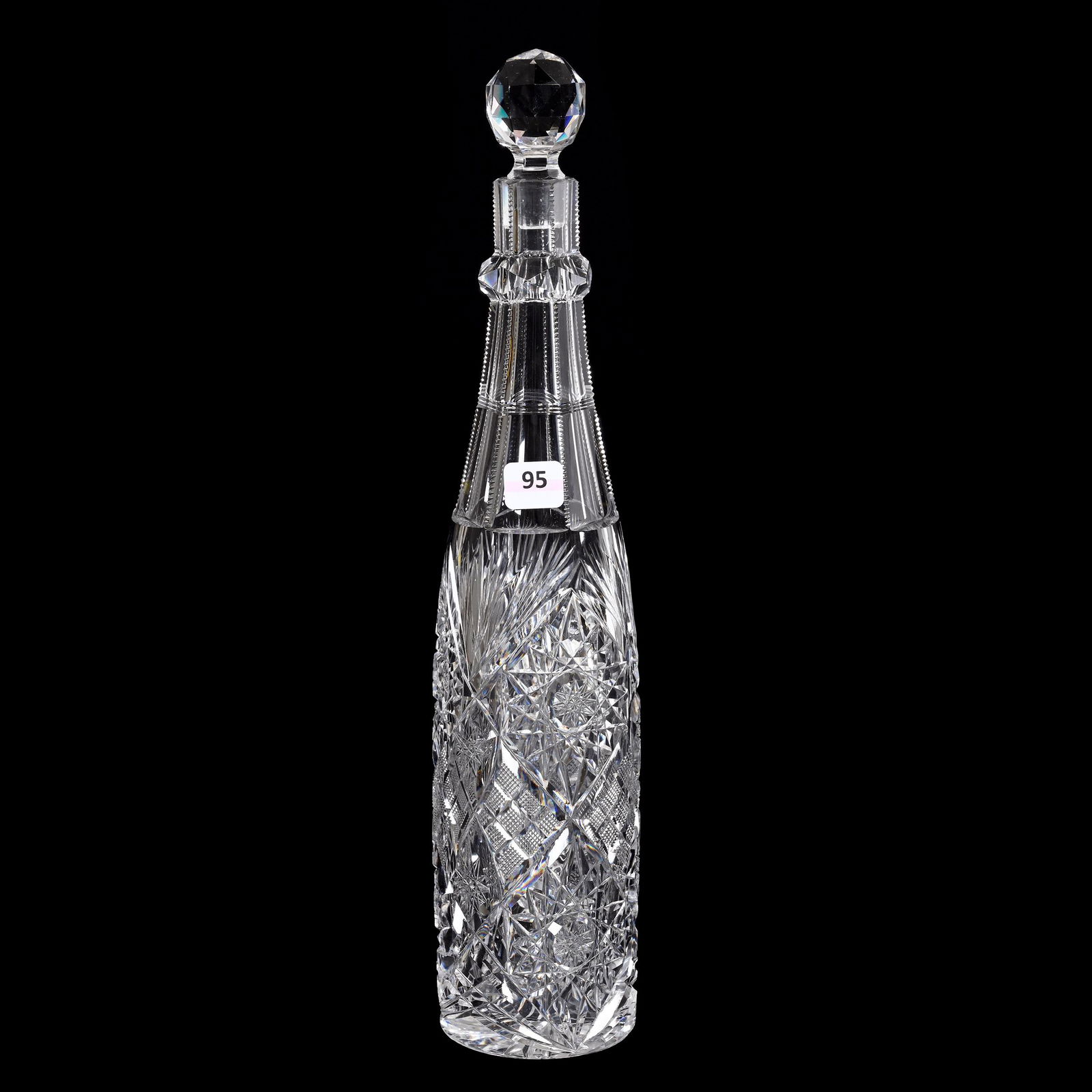 Whiskey Bottle, American Brilliant Cut Glass, Sonora Pattern By Libbey (1 of 7)
