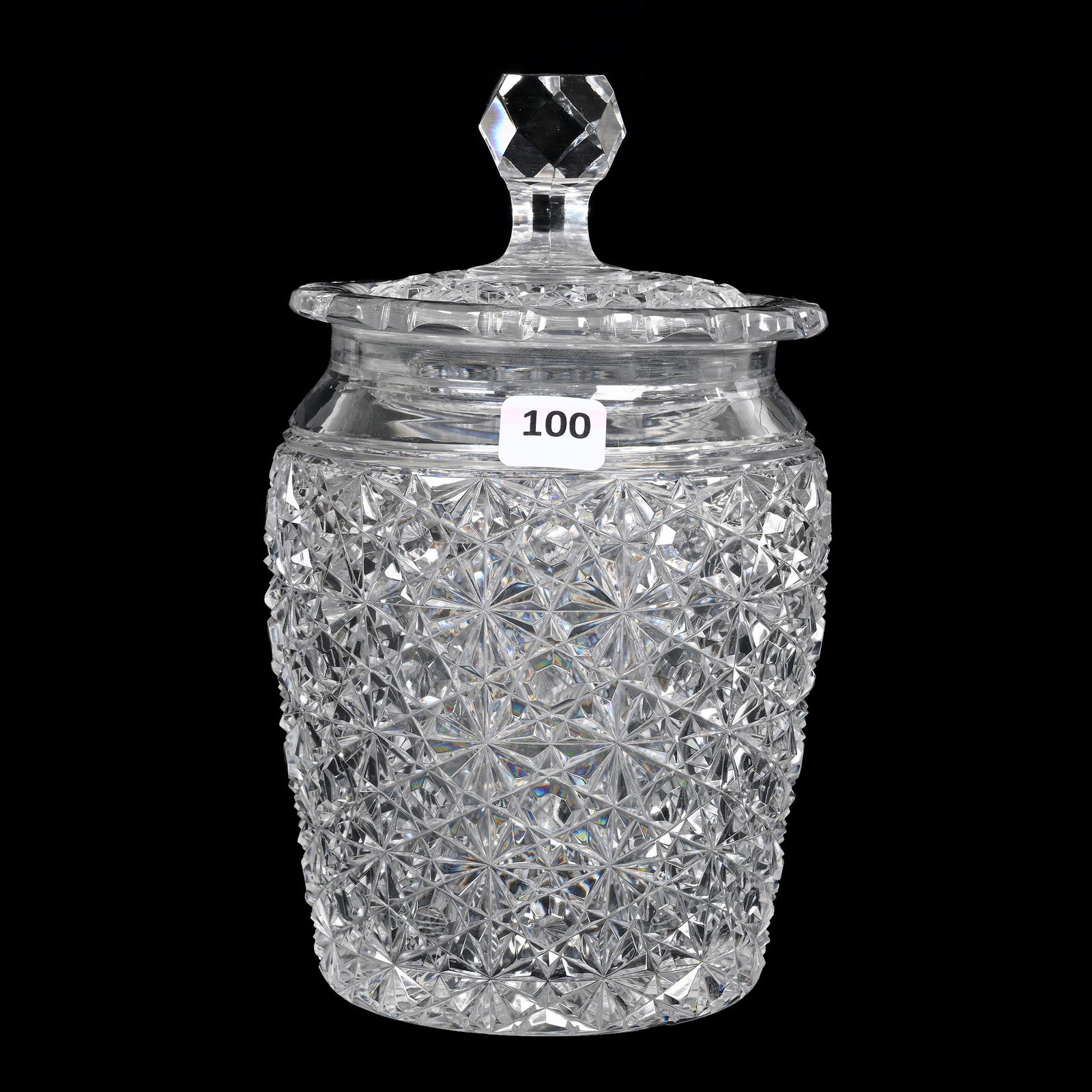 Covered Jar, American Brilliant Cut Glass (1 of 3)