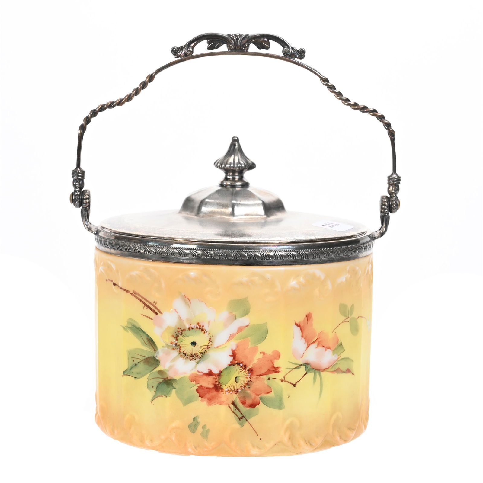 Biscuit Jar, Unmarked Pairpoint Art Glass (1 of 3)