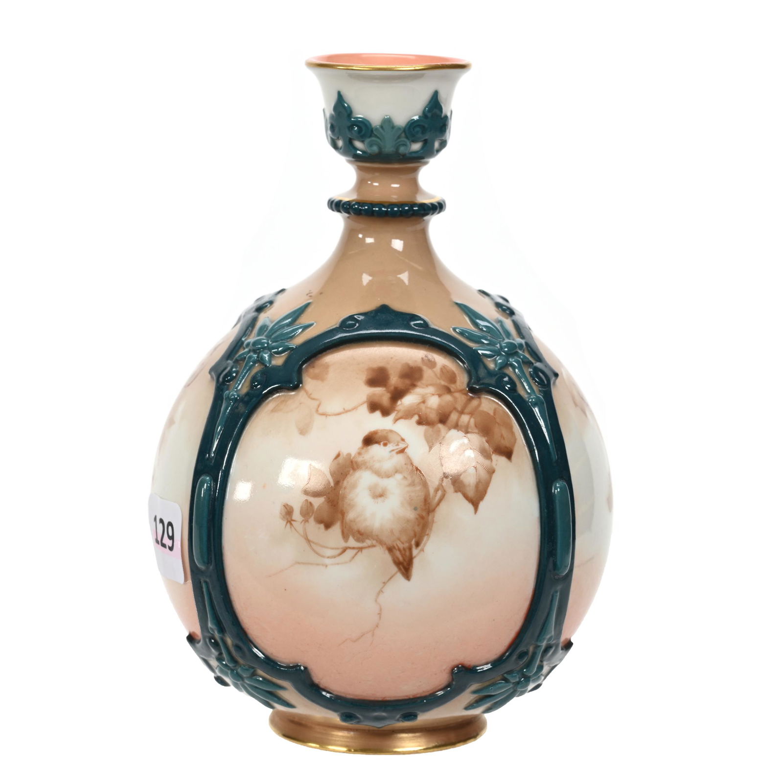 Vase Marked Hadley Faience Worcester (1 of 3)