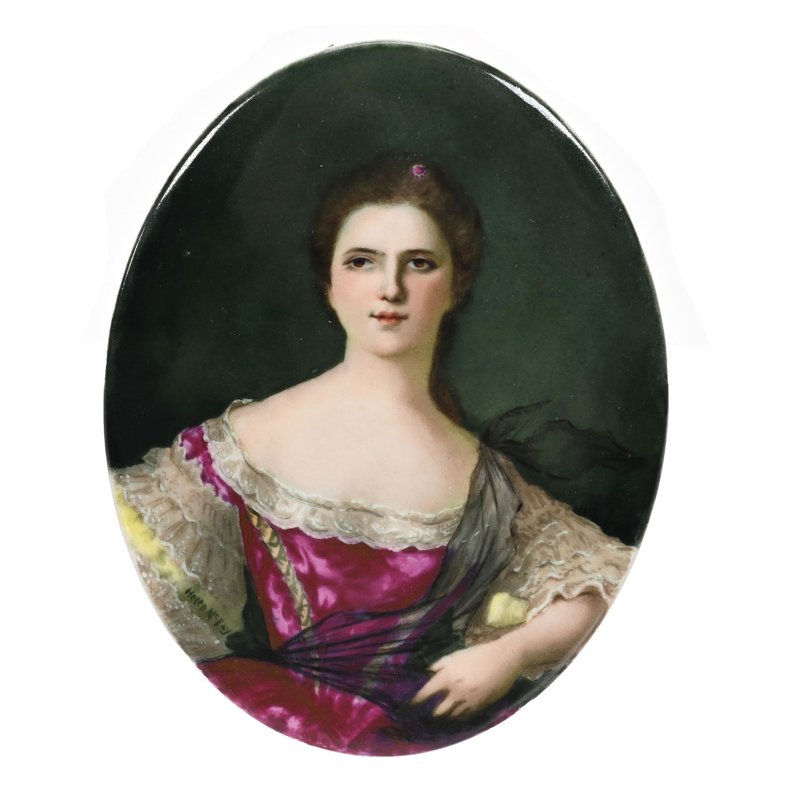 Porcelain Plaque, Unmarked Germany (1 of 4)