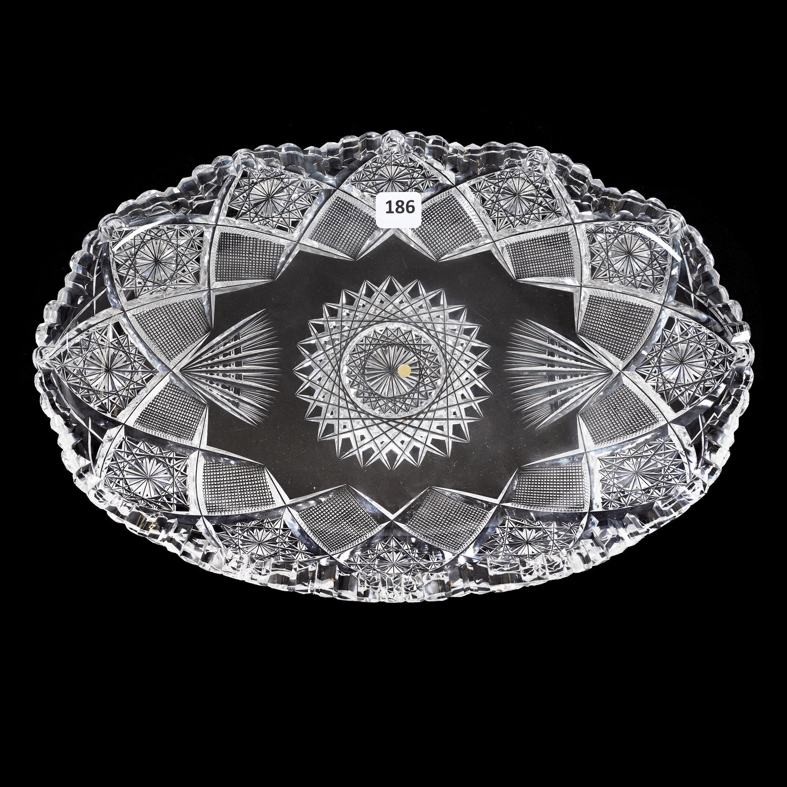 Ice Cream Tray, American Brilliant Cut Glass, Signed J. Hoare (1 of 2)