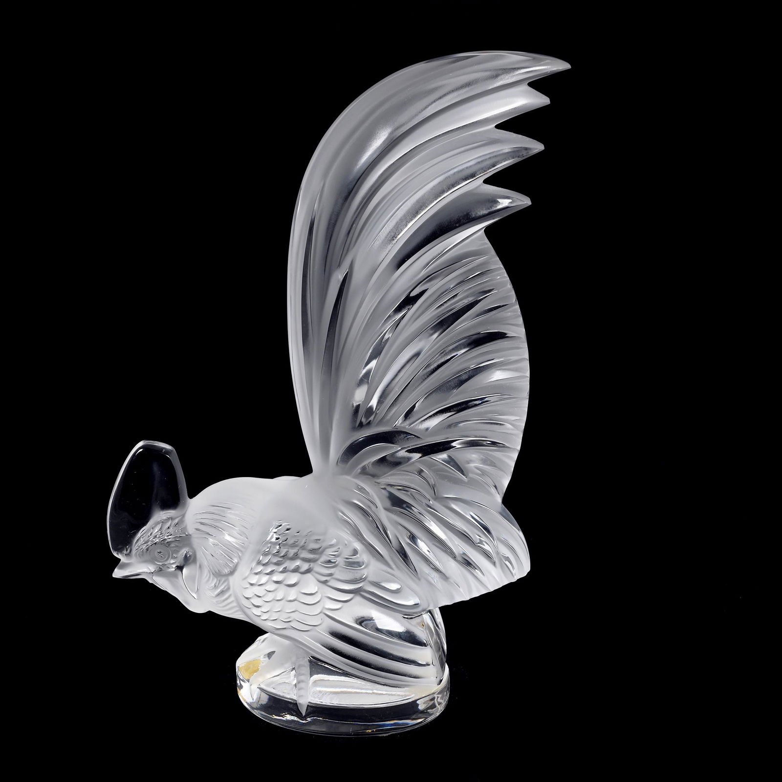Large Paperweight Signed Lalique France Coq Nain (1 of 3)