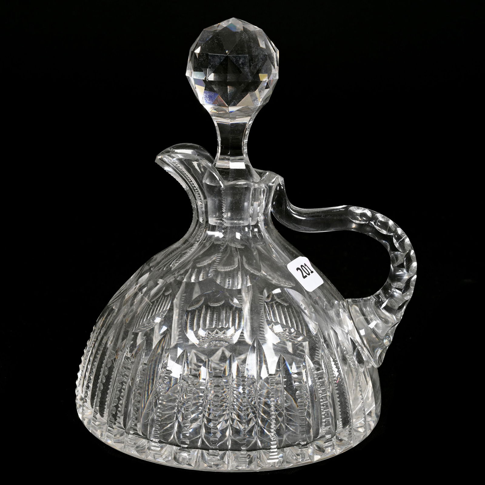 Ship Decanter, American Brilliant Cut Glass, Cambridge Pattern By Pairpoint (1 of 6)