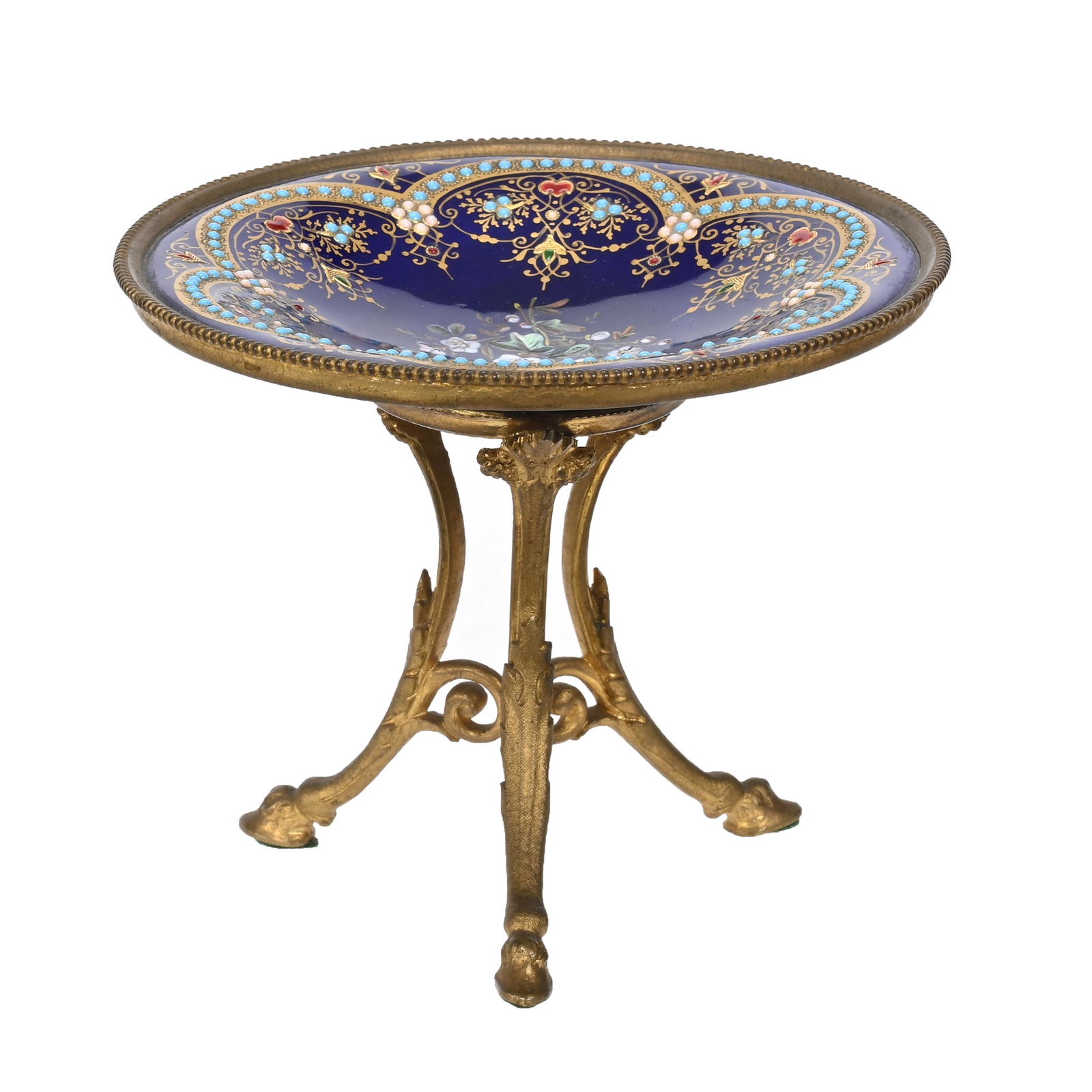 Small Compote, Enamel And Gilt Metal (1 of 3)