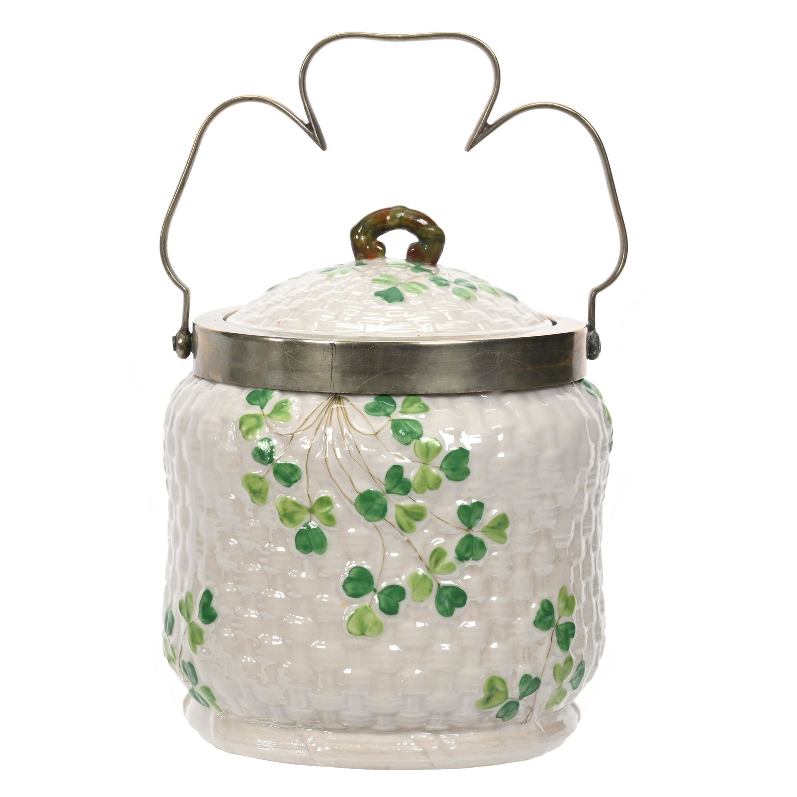 Biscuit Jar Marked Irish Belleek Black Mark (3rd) (1 of 3)