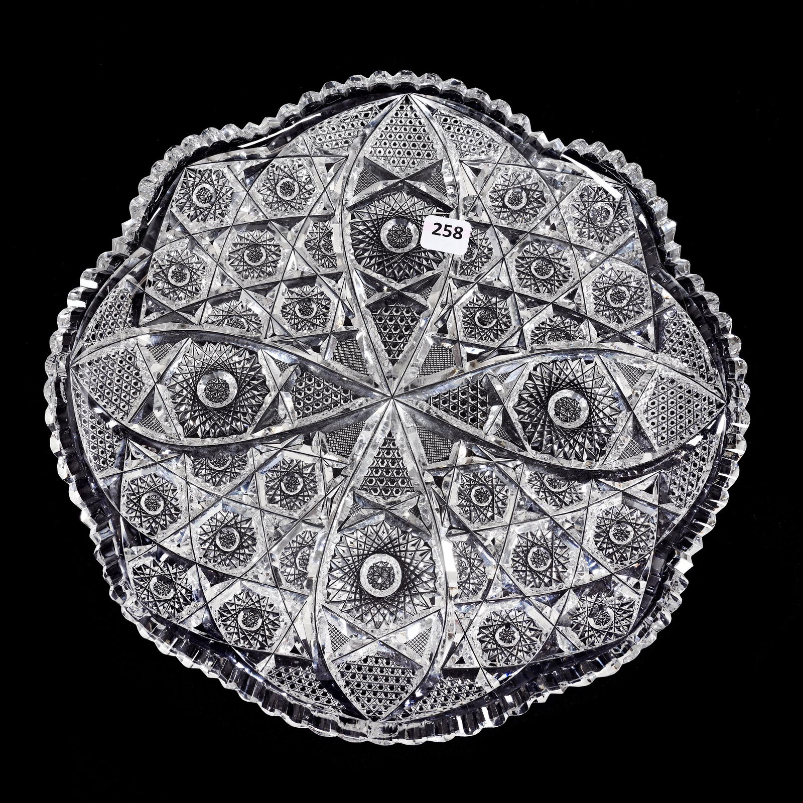 Round Tray, American Brilliant Cut Glass (1 of 2)