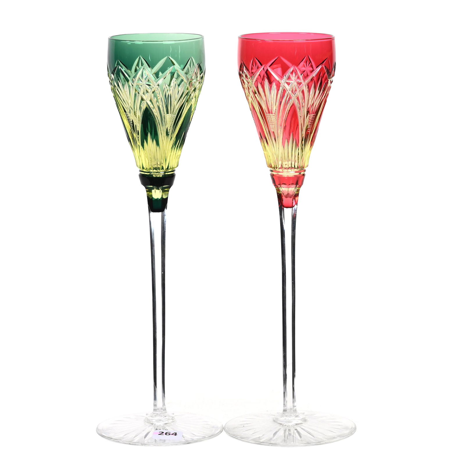Pair Toasting Stems, BPCG, Color Cut To Clear (1 of 4)