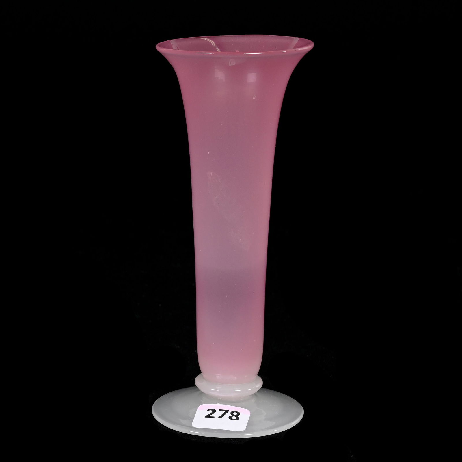 Bud Vase, Unmarked Steuben Rosaline Art Glass (1 of 3)