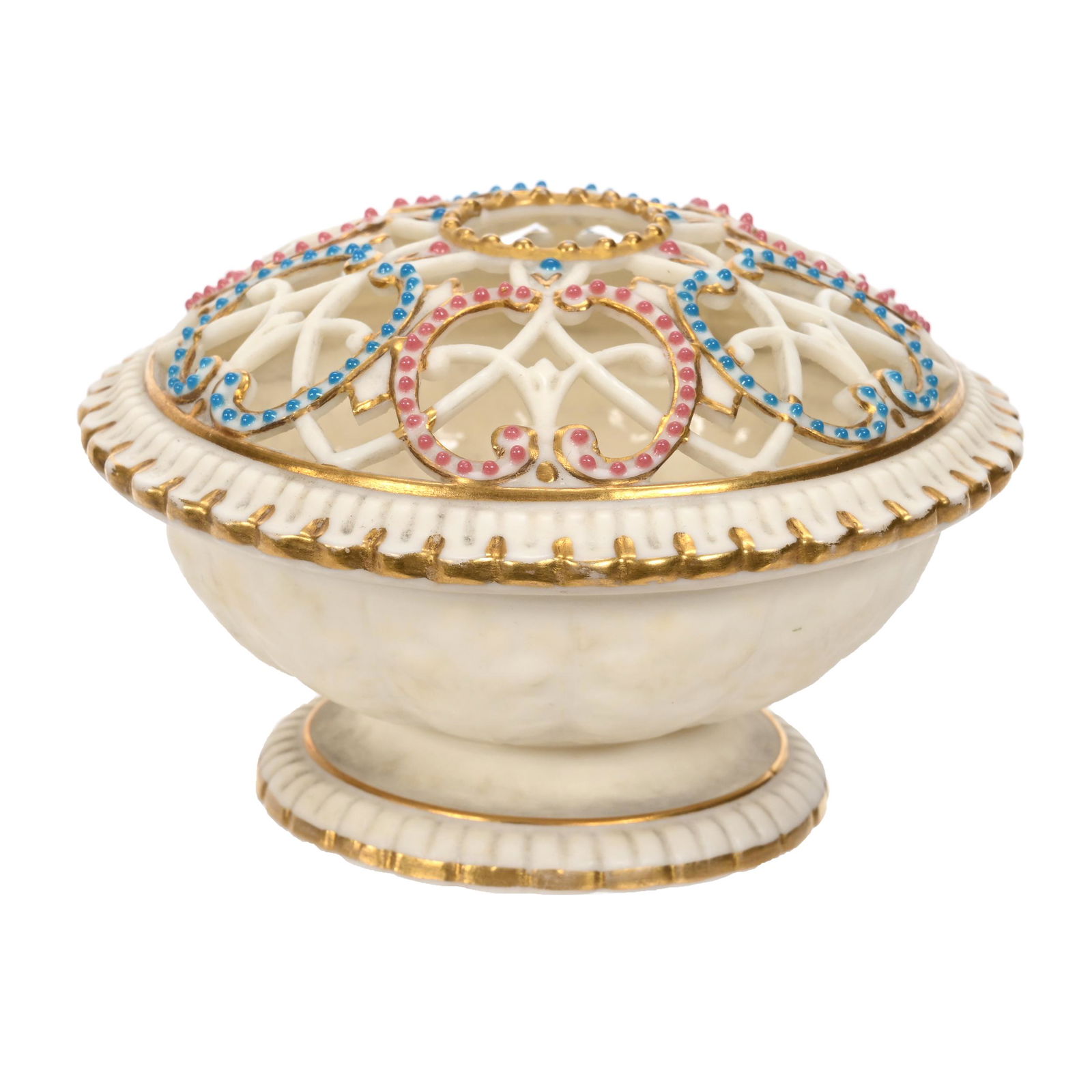 Pedestal Flower Frog, Royal China Works Worcester (1 of 3)