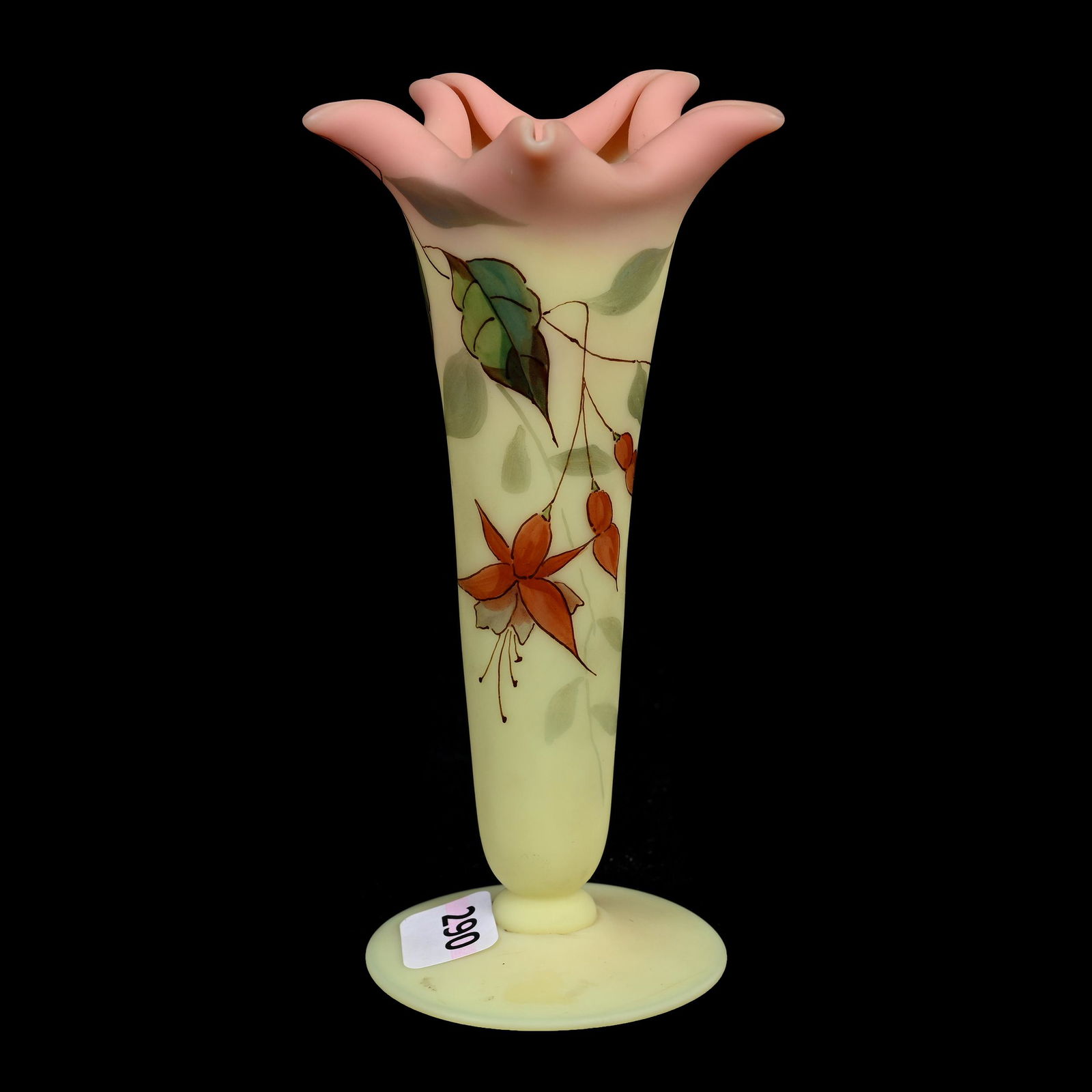 Pedestal Vase Marked Webb Queens Burmese (1 of 3)