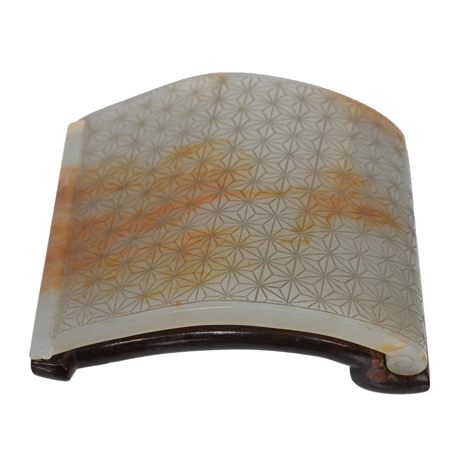 Carved Jade Banner, Engraved Star Design (1 of 3)