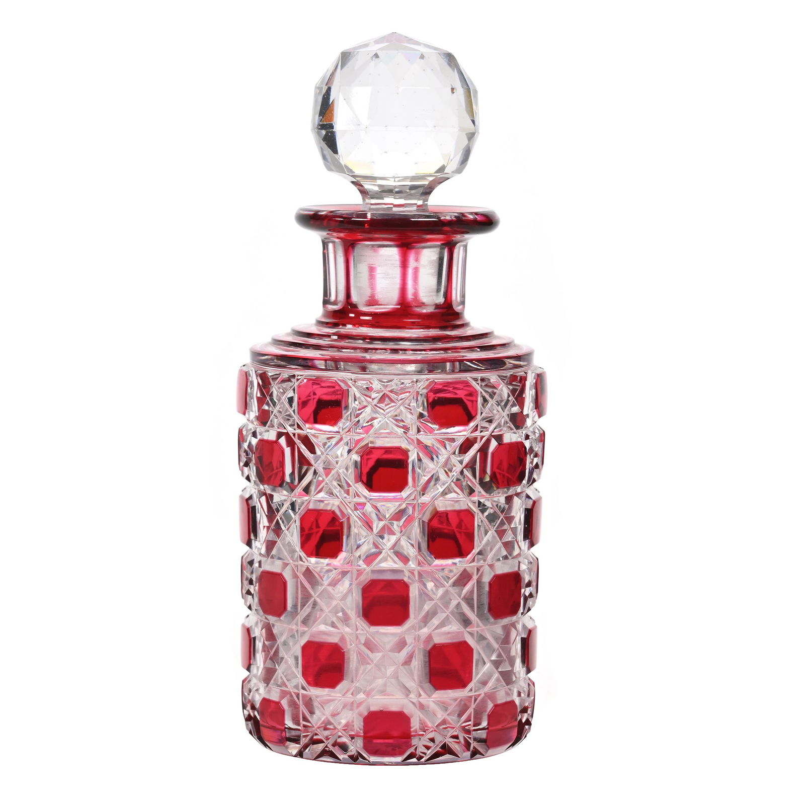 Cologne Bottle, BPCG, Cranberry Cut To Clear (1 of 4)