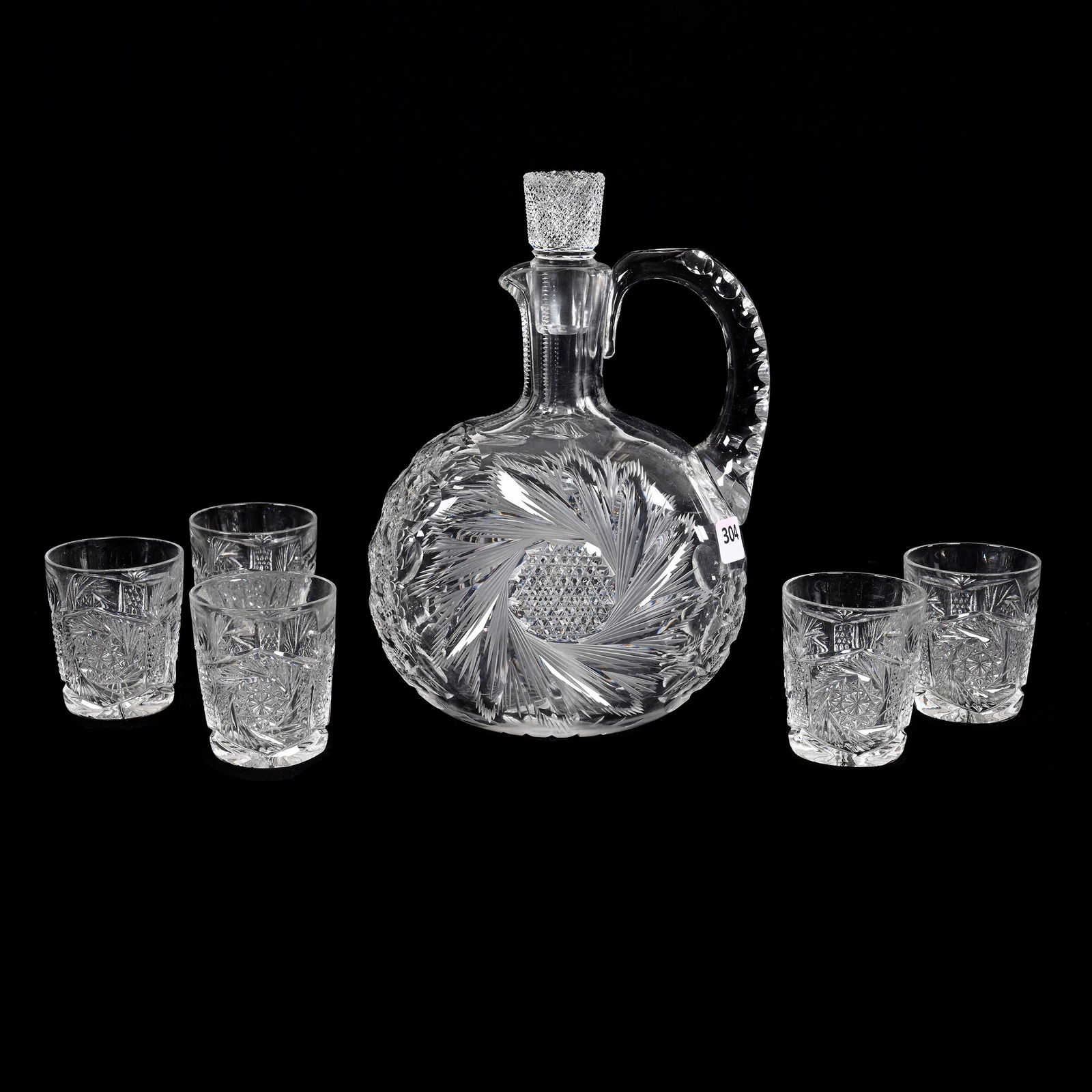 Whiskey Set, American Brilliant Cut Glass (1 of 5)