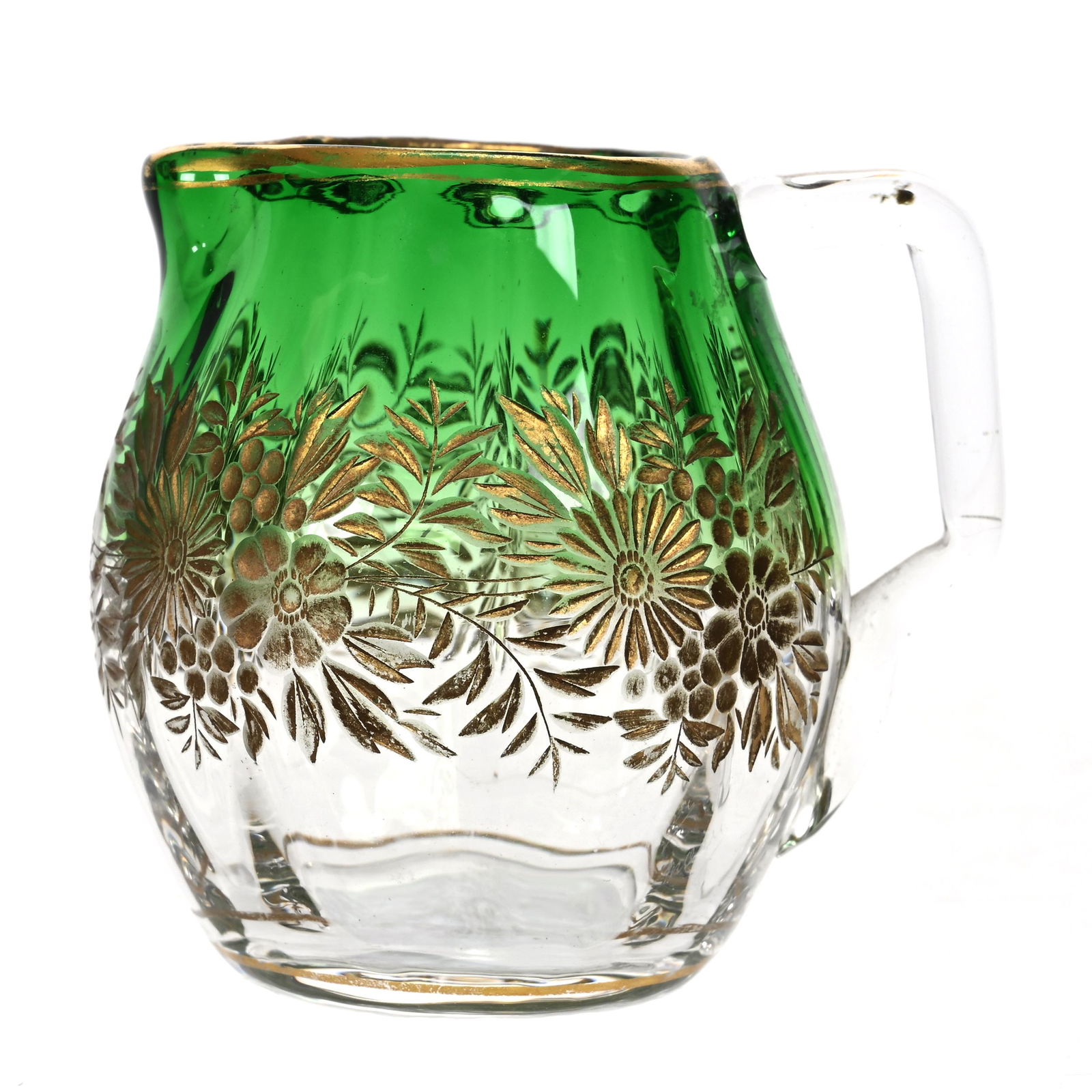 Miniature Pitcher, Green Shading To Clear (1 of 3)