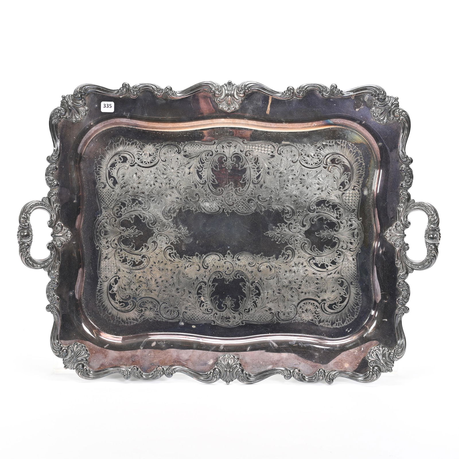 Serving Tray, Silverplate Marked W & S Blackinton (1 of 3)