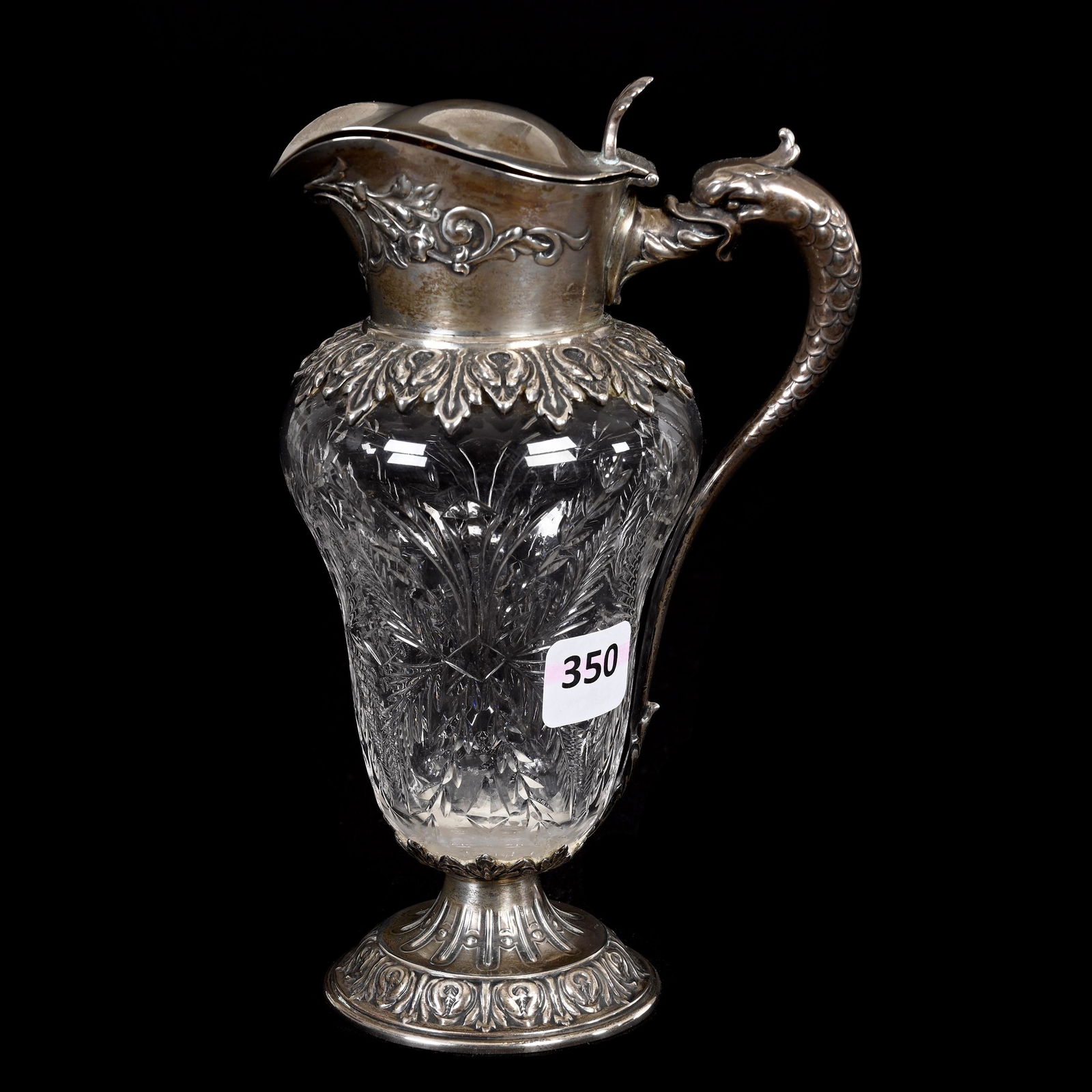 Syrup Pitcher, American Brilliant Cut Glass (1 of 5)