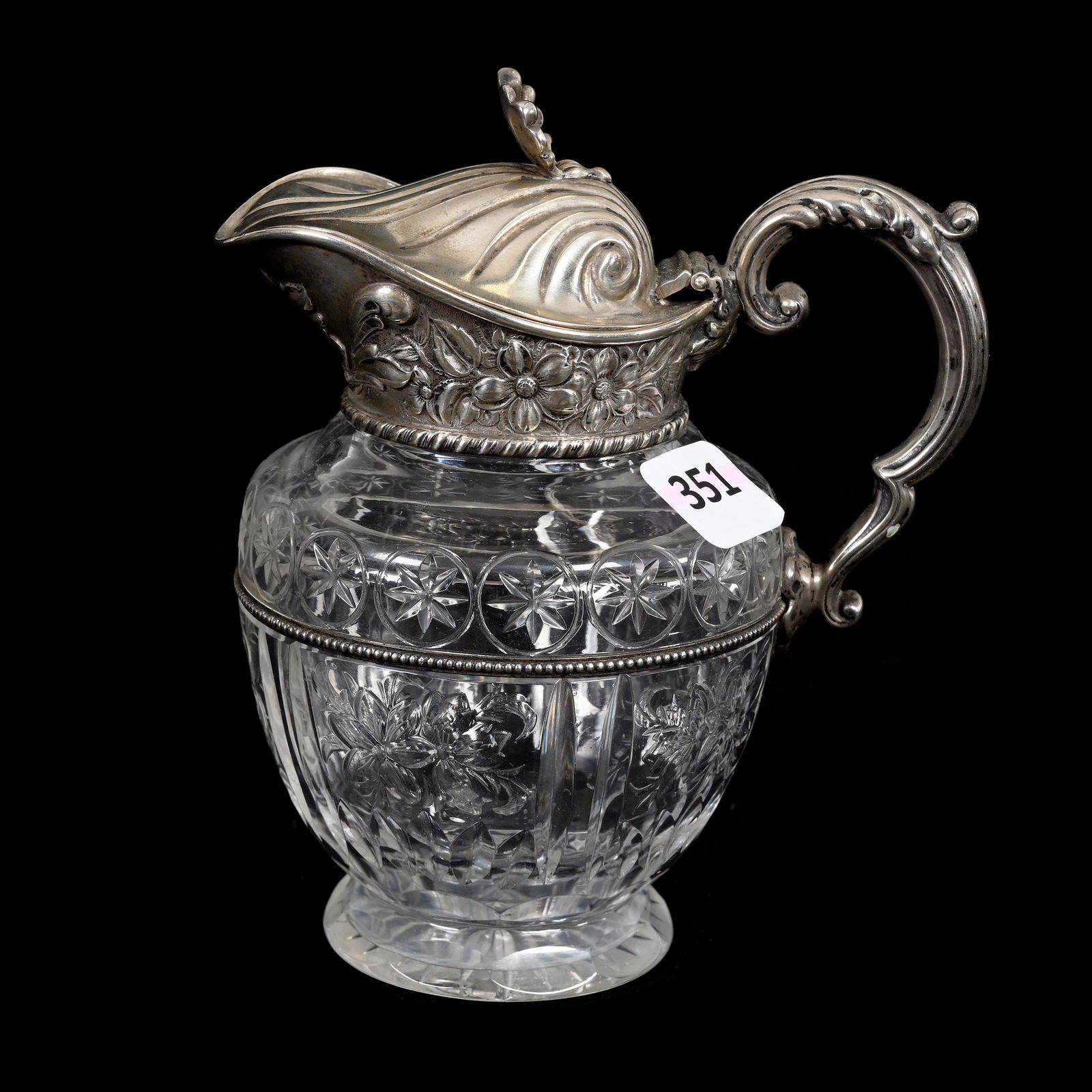 Syrup Pitcher, American Brilliant Cut Glass (1 of 5)