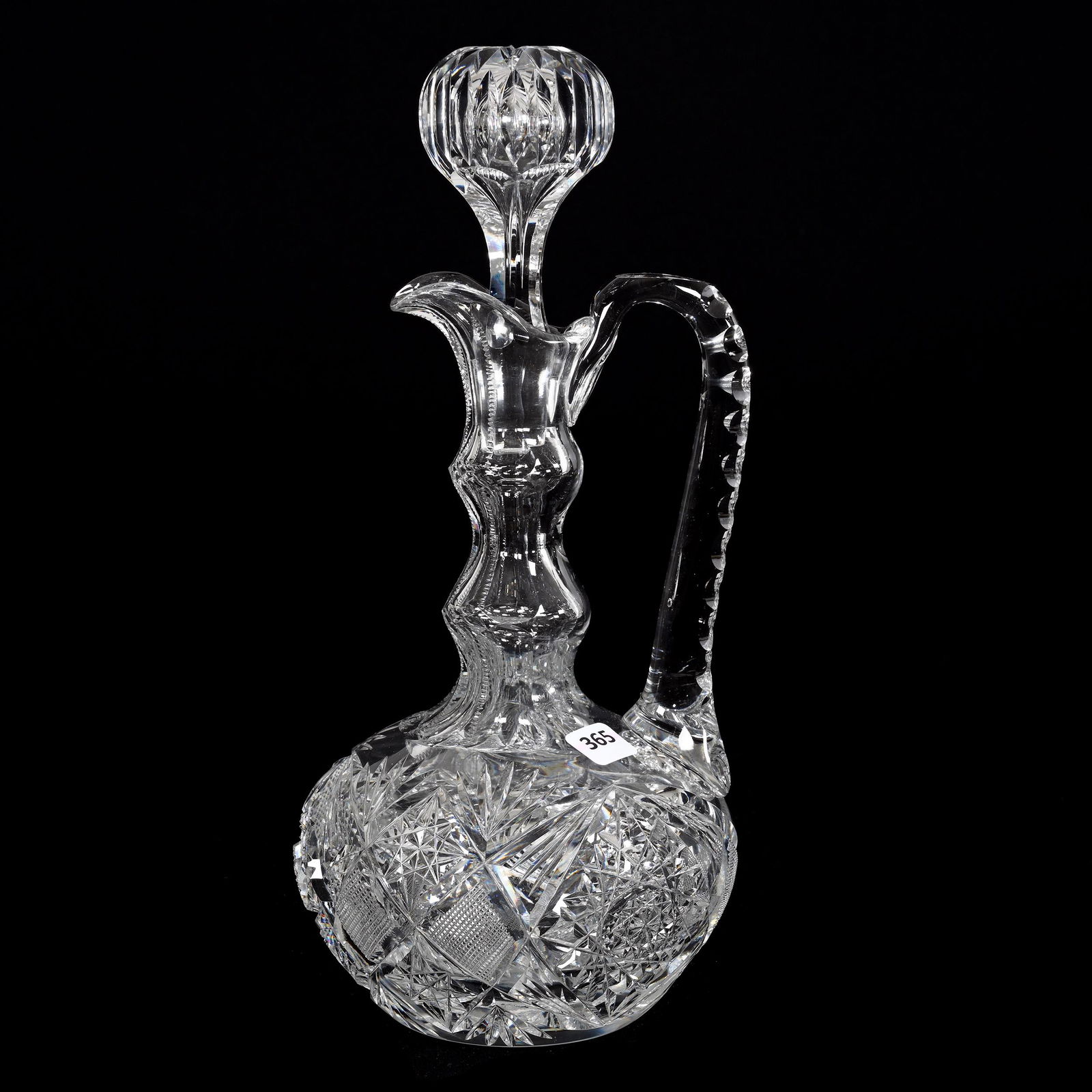 Decanter, American Brilliant Cut Glass, Double Goose Neck (1 of 3)