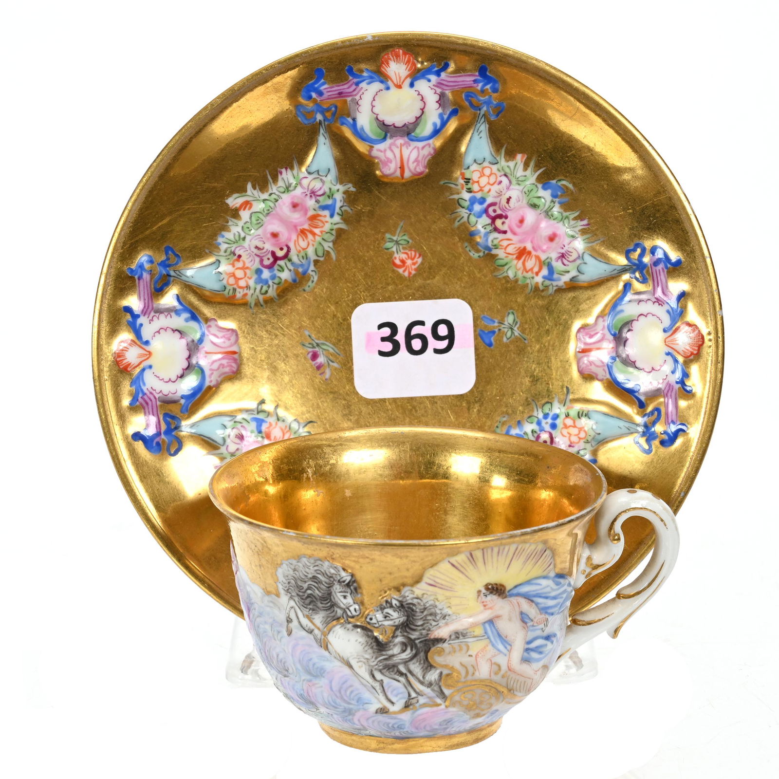 Demitasse Cup & Saucer Marked Capo-Di-Monte (1 of 4)