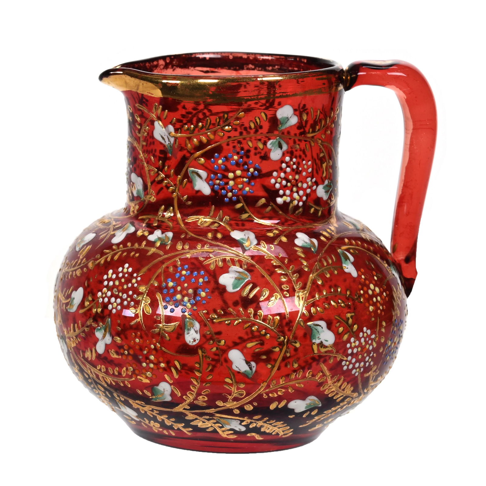 Miniature Pitcher, Moser Style Art Glass (1 of 3)