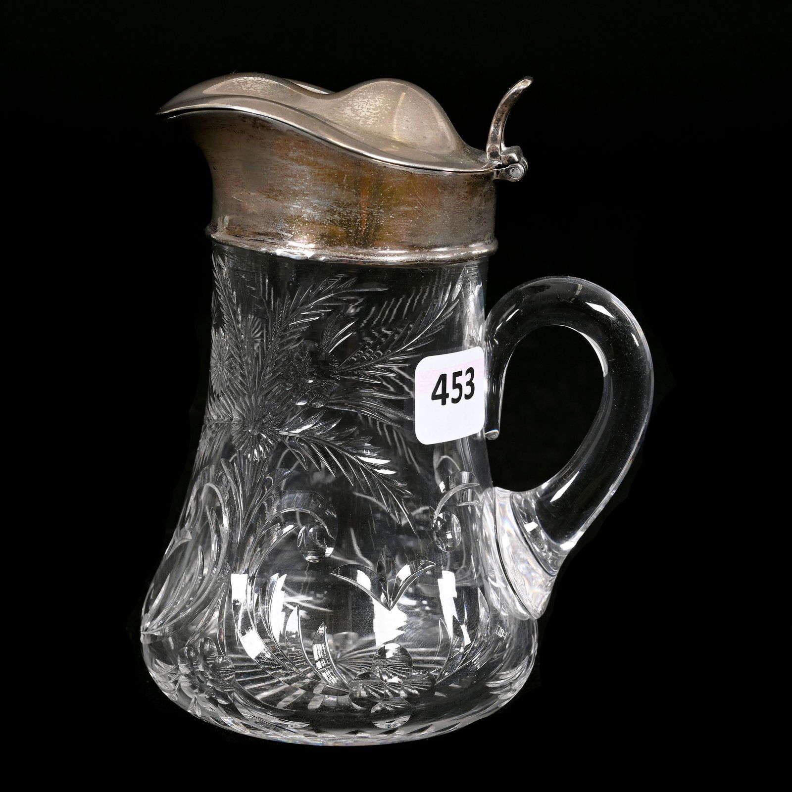 Syrup Pitcher, American Brilliant Cut Glass (1 of 4)