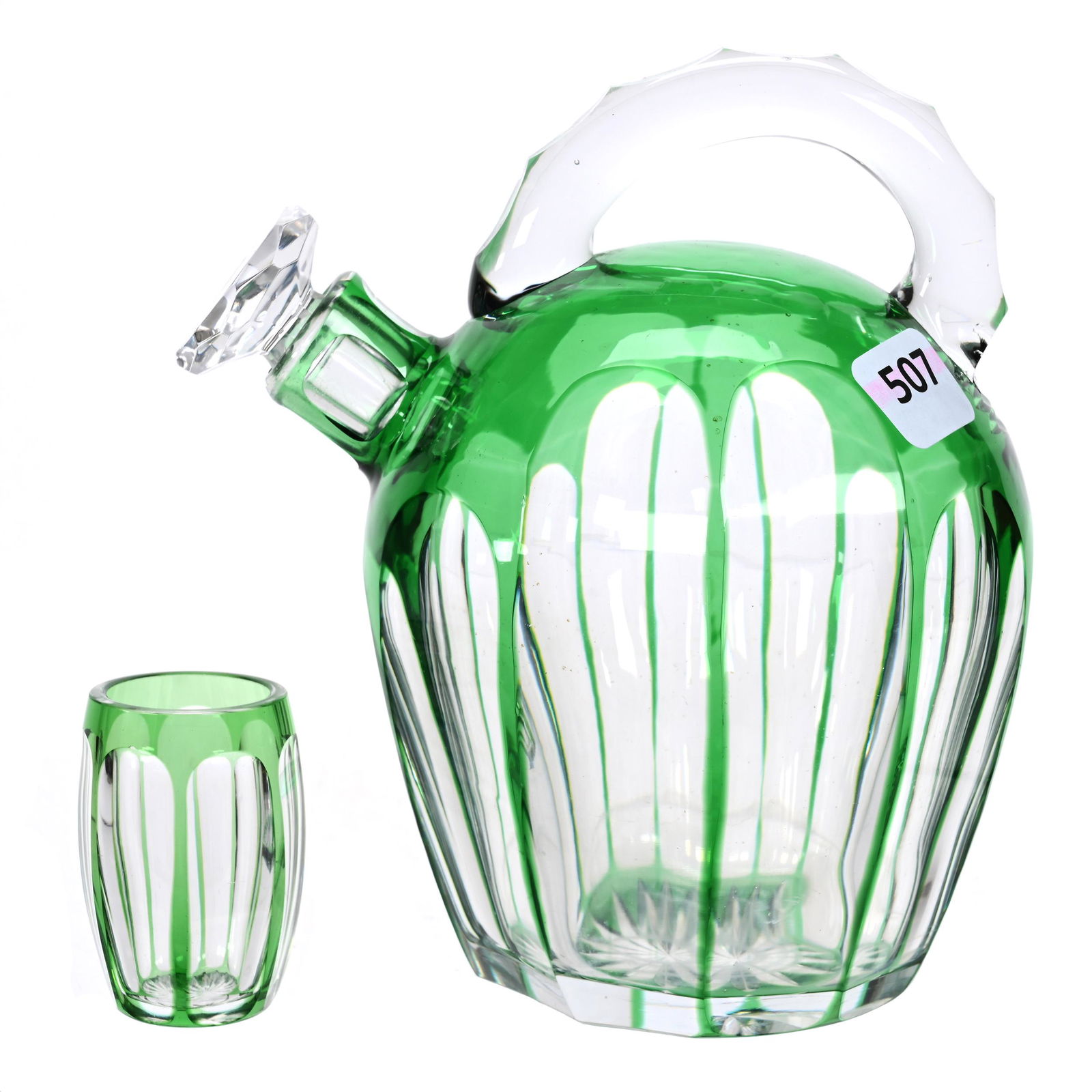 Rum Jug, BPCG, Green Cut To Clear (1 of 5)