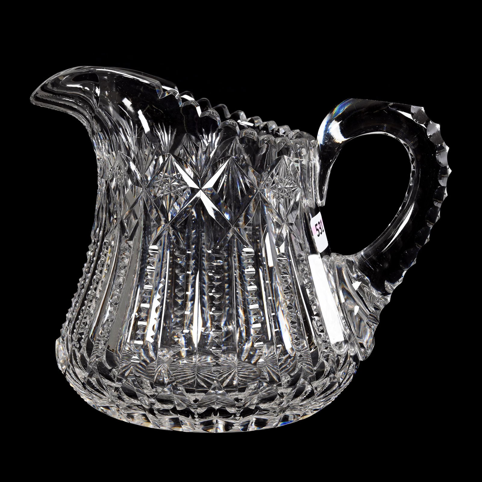 Pitcher, American Brilliant Cut Glass, Signed Libbey (1 of 3)
