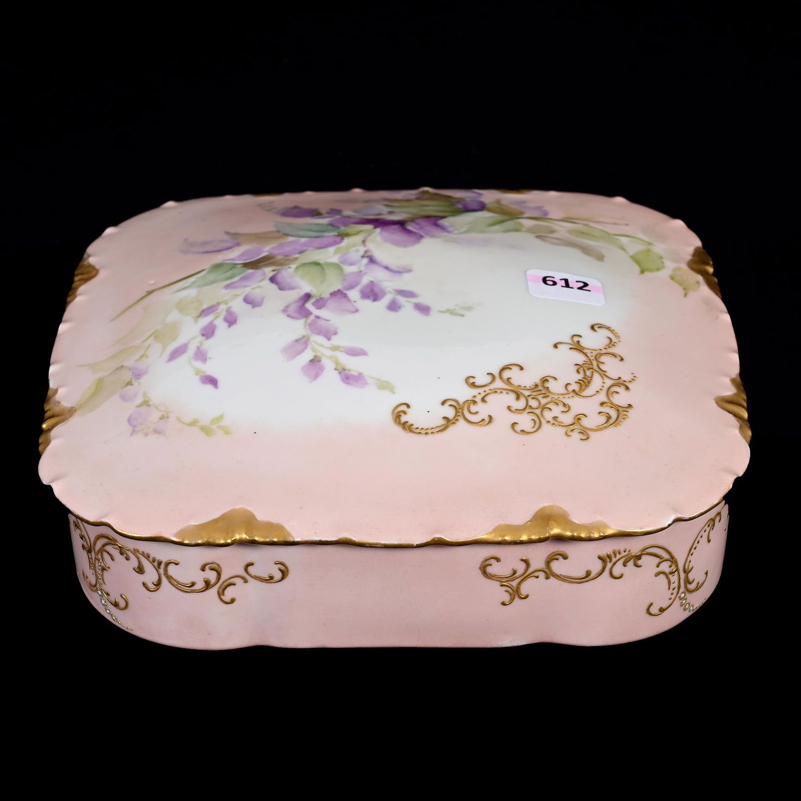 Square Covered Box Marked R.C. Versailles (1 of 3)