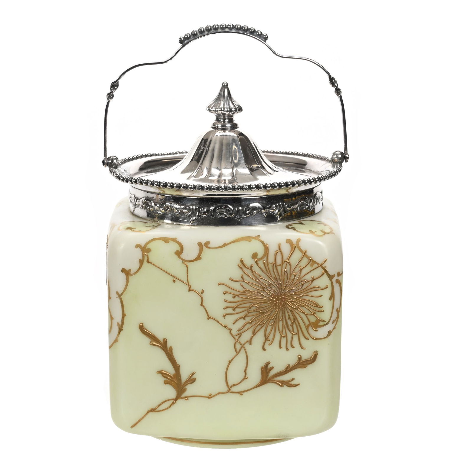 Square Biscuit Jar Marked Pairpoint (1 of 3)