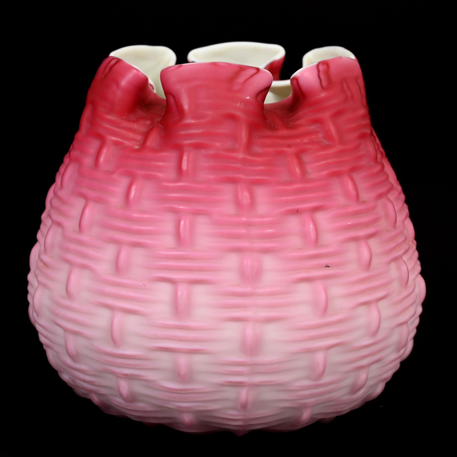 Vase, Pink Satin Art Glass (1 of 3)