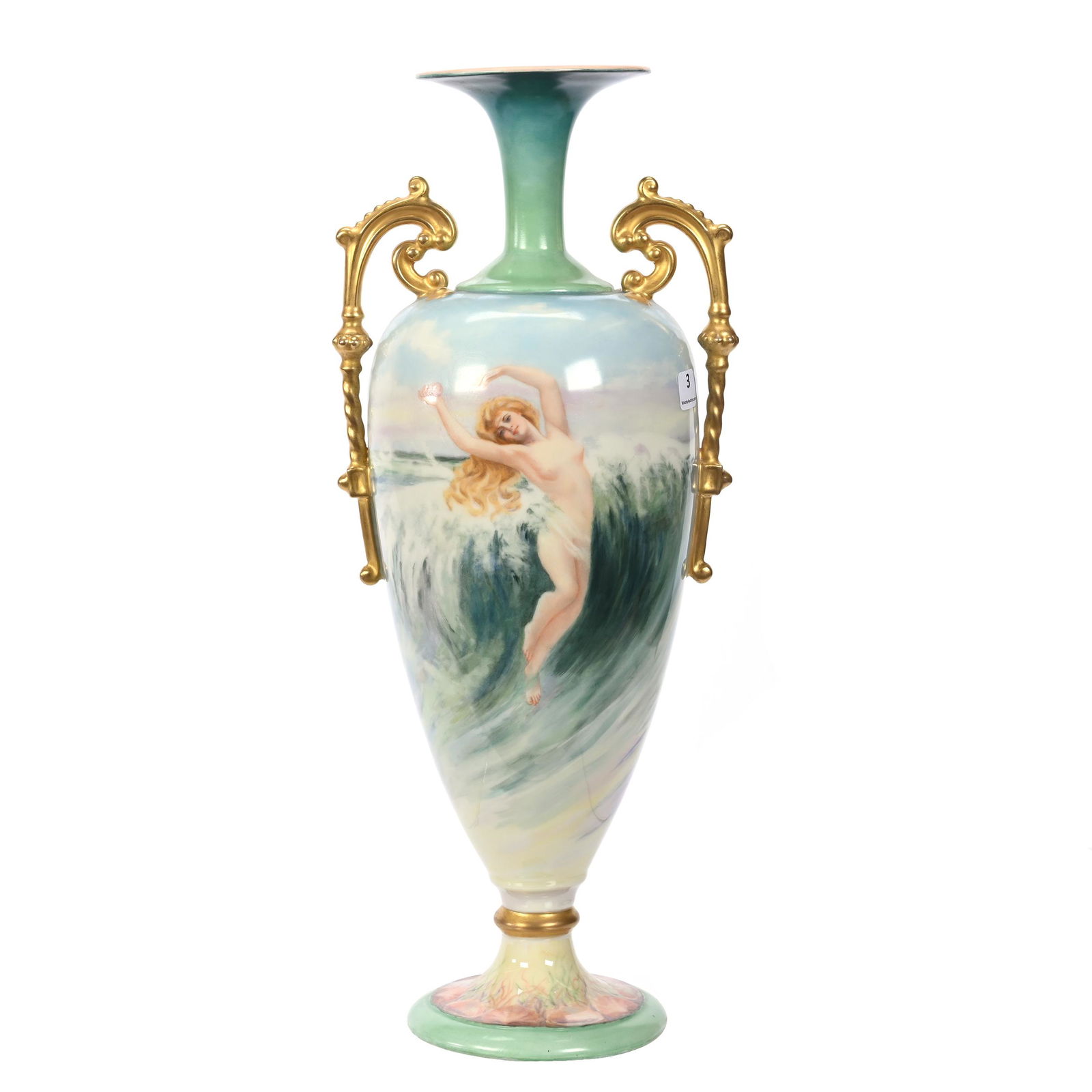 Pedestal Vase Marked CAC Belleek (1 of 3)