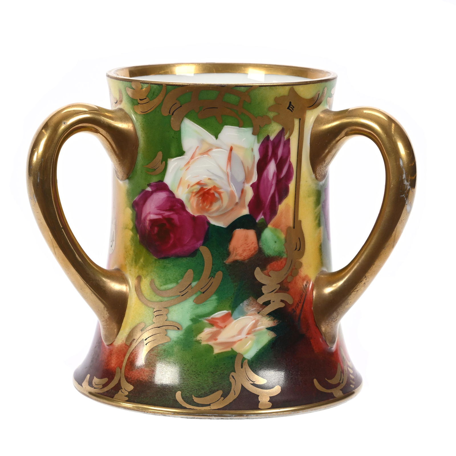 Loving Cup, Three Handles, Marked T&V Limoges (1 of 4)