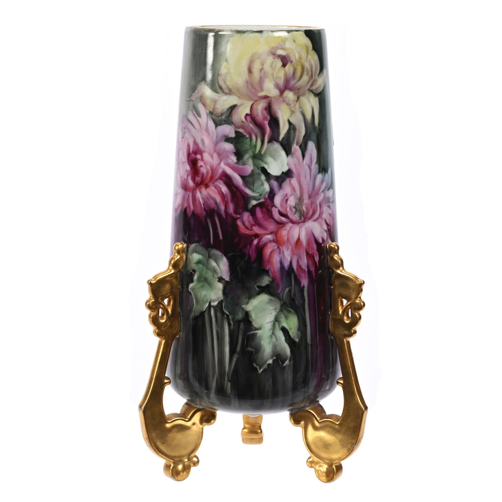 Vase, Three Feet, Marked W.G. Limoges (1 of 3)