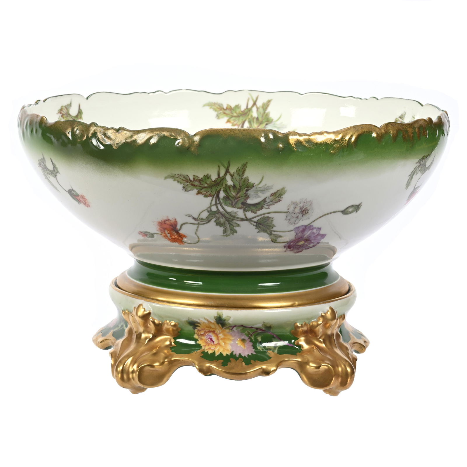 Pedestal Punch Bowl, Two Piece, T&V Limoges (1 of 4)