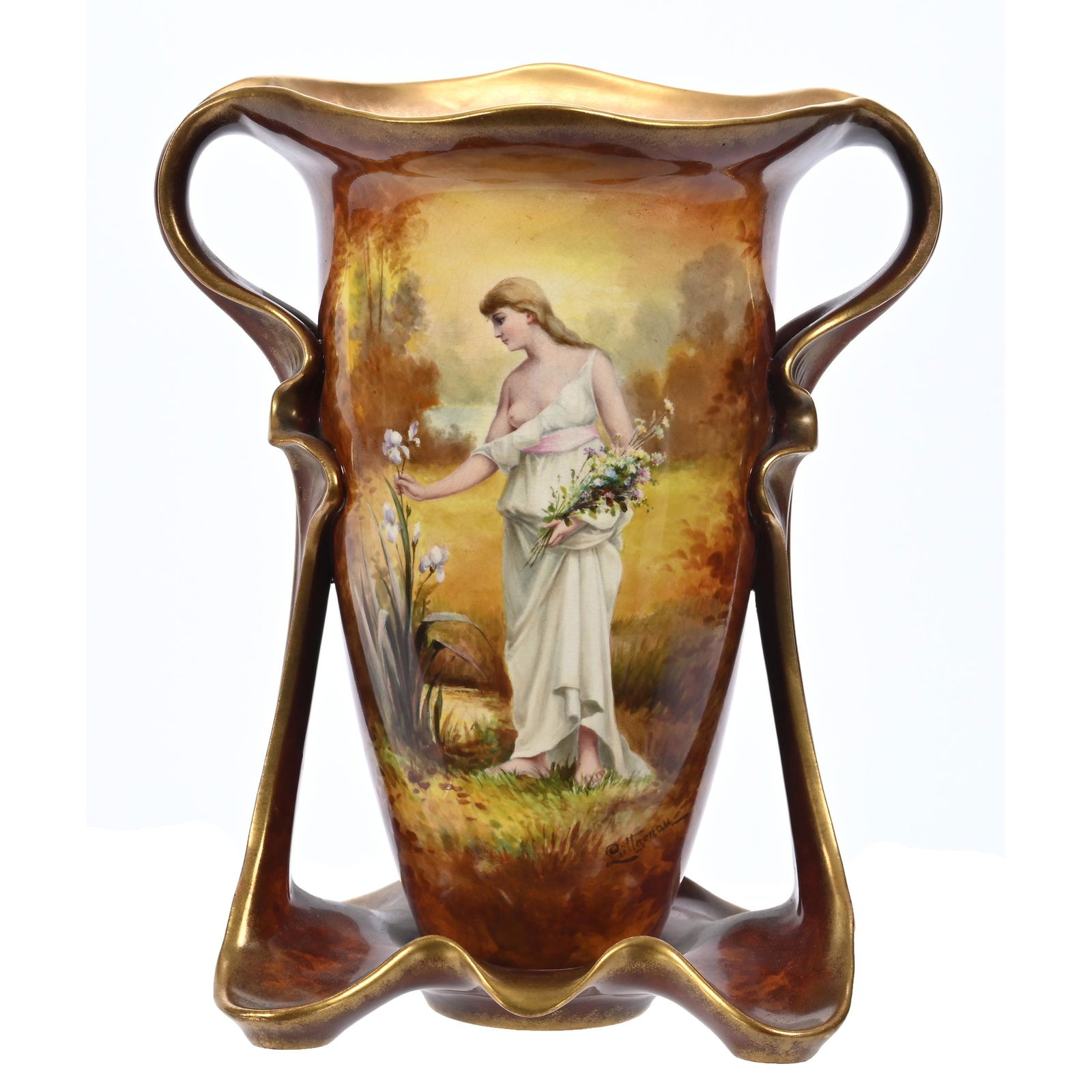 Vase Marked Royal Bonn, Two Handles (1 of 4)