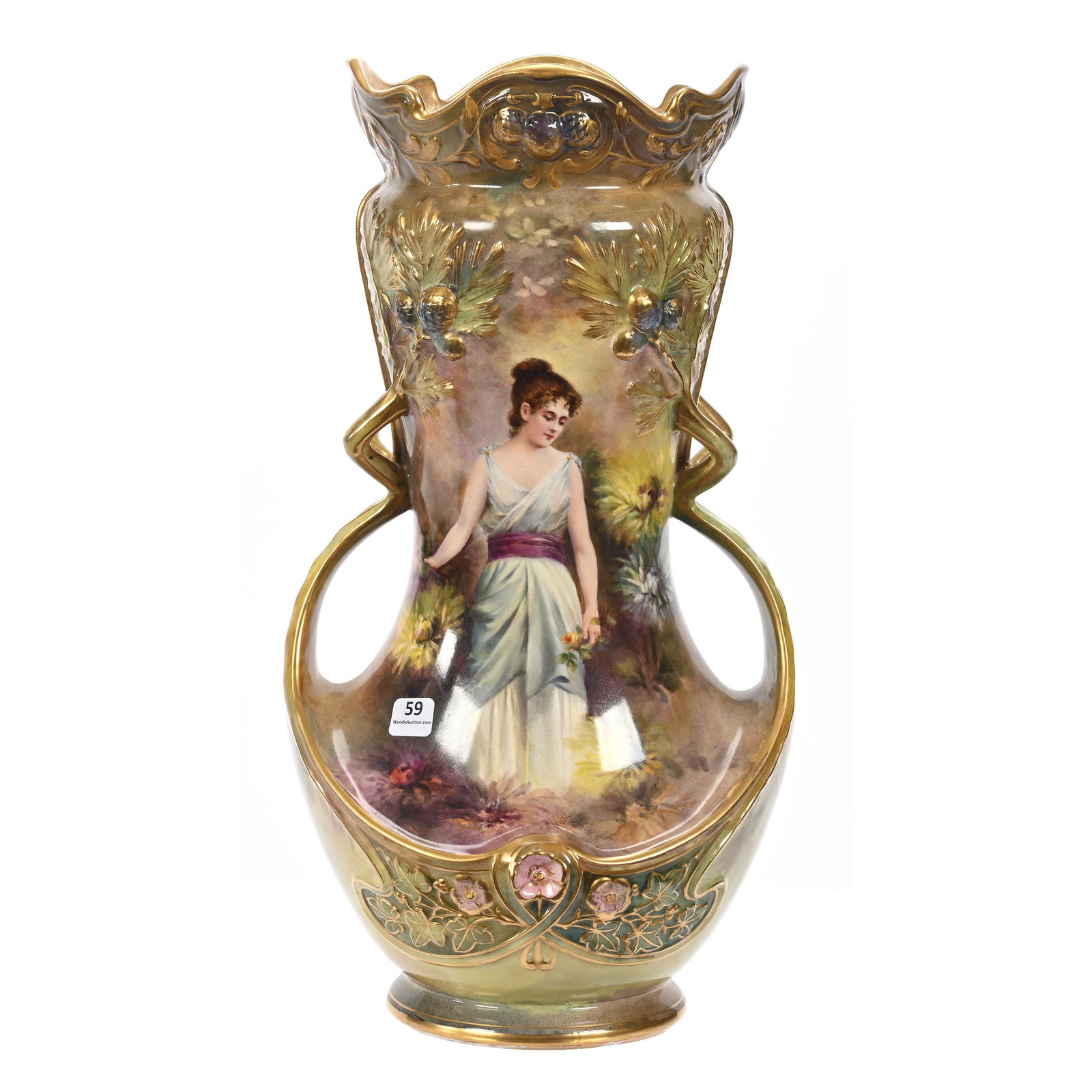 Vase Marked Royal Bonn, Two Handles (1 of 5)