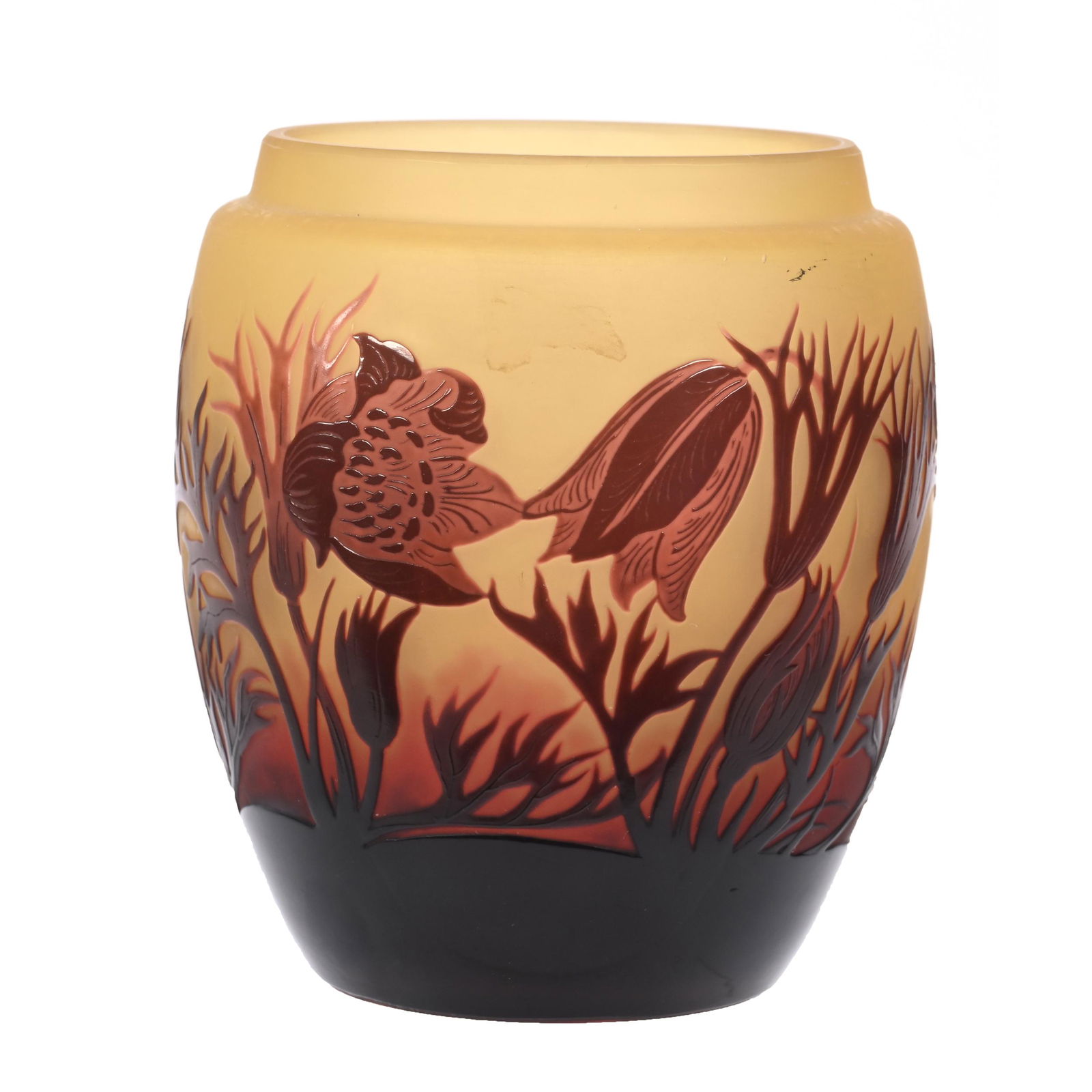 Vase Signed D'argental French Cameo Art Glass (1 of 4)