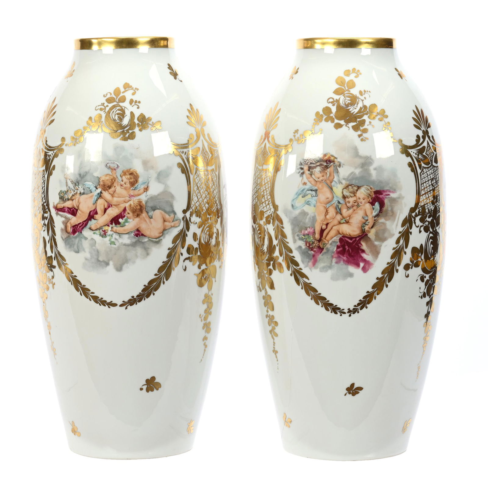 Pair Vases Marked Limoges (1 of 4)
