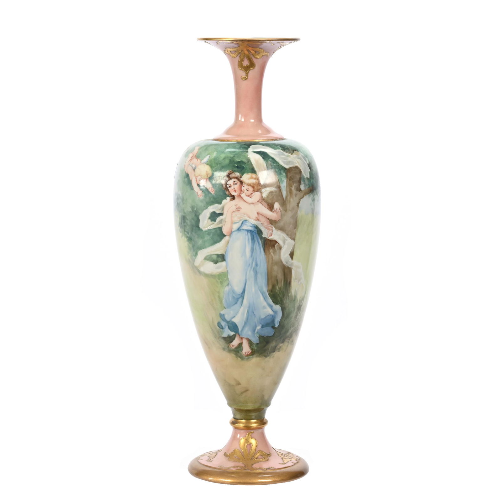 Pedestal Vase Marked CAC Belleek (1 of 4)