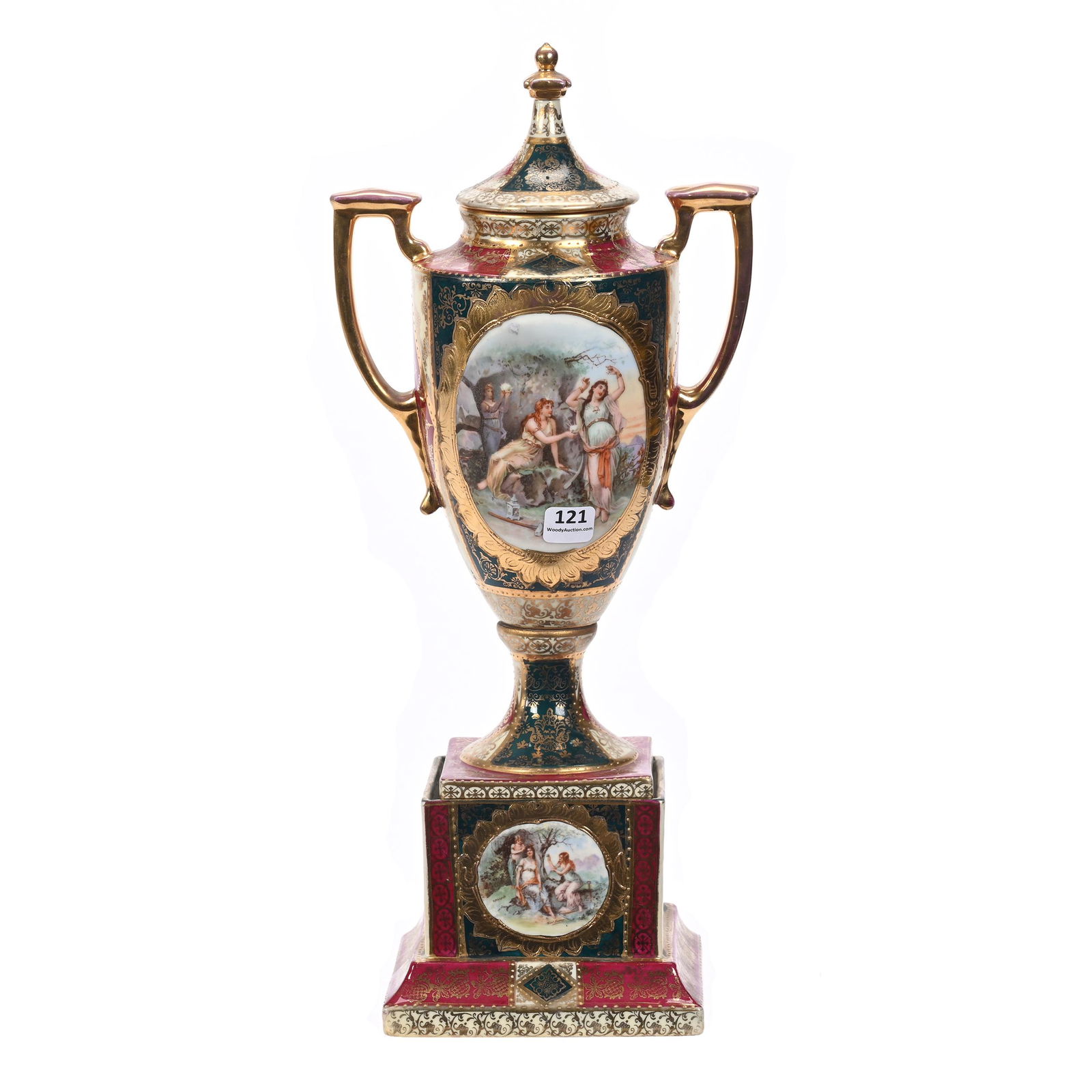 Pedestal Urn Marked Beehive Austria (1 of 3)