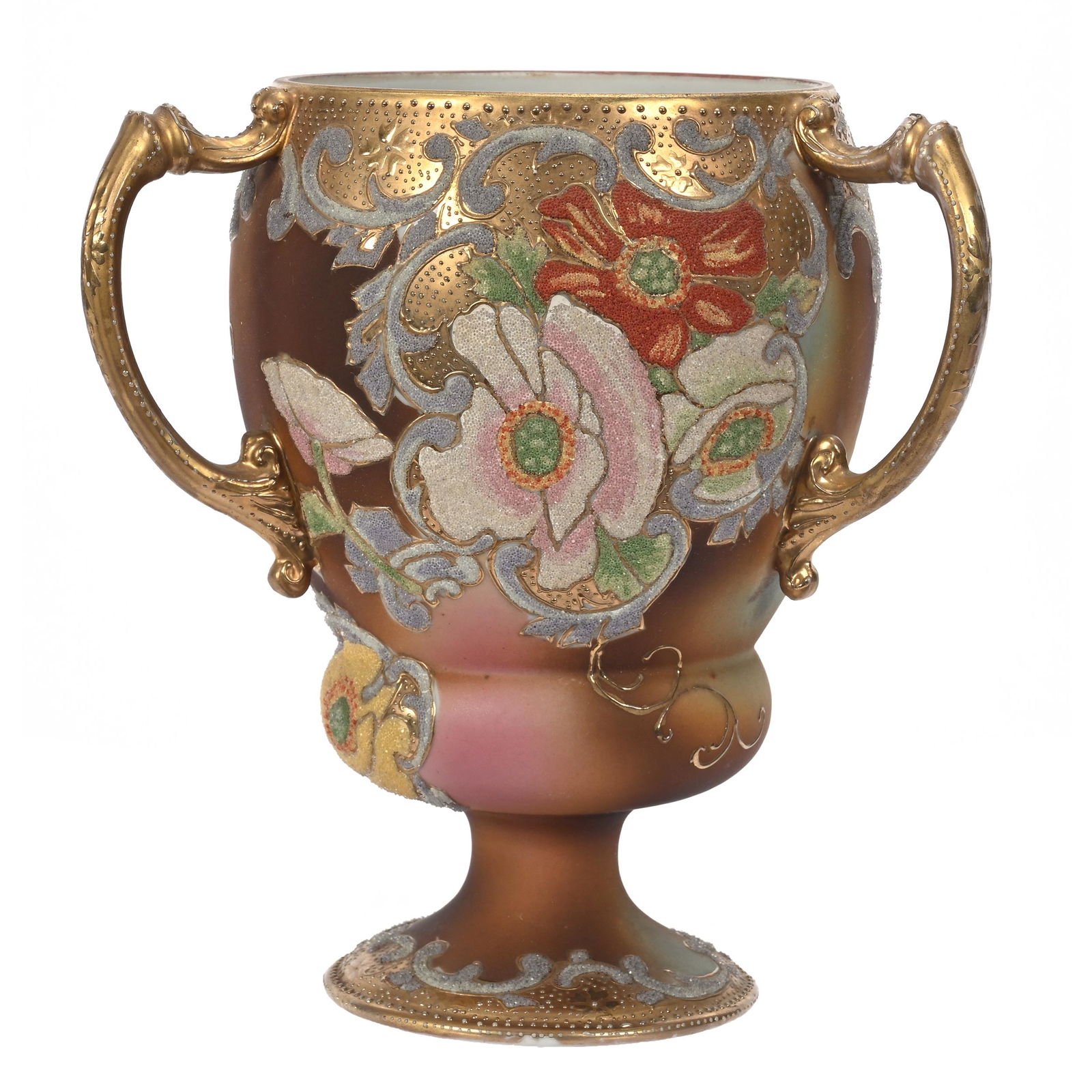 Pedestal Loving Cup, Three Handles, Nippon Style (1 of 3)