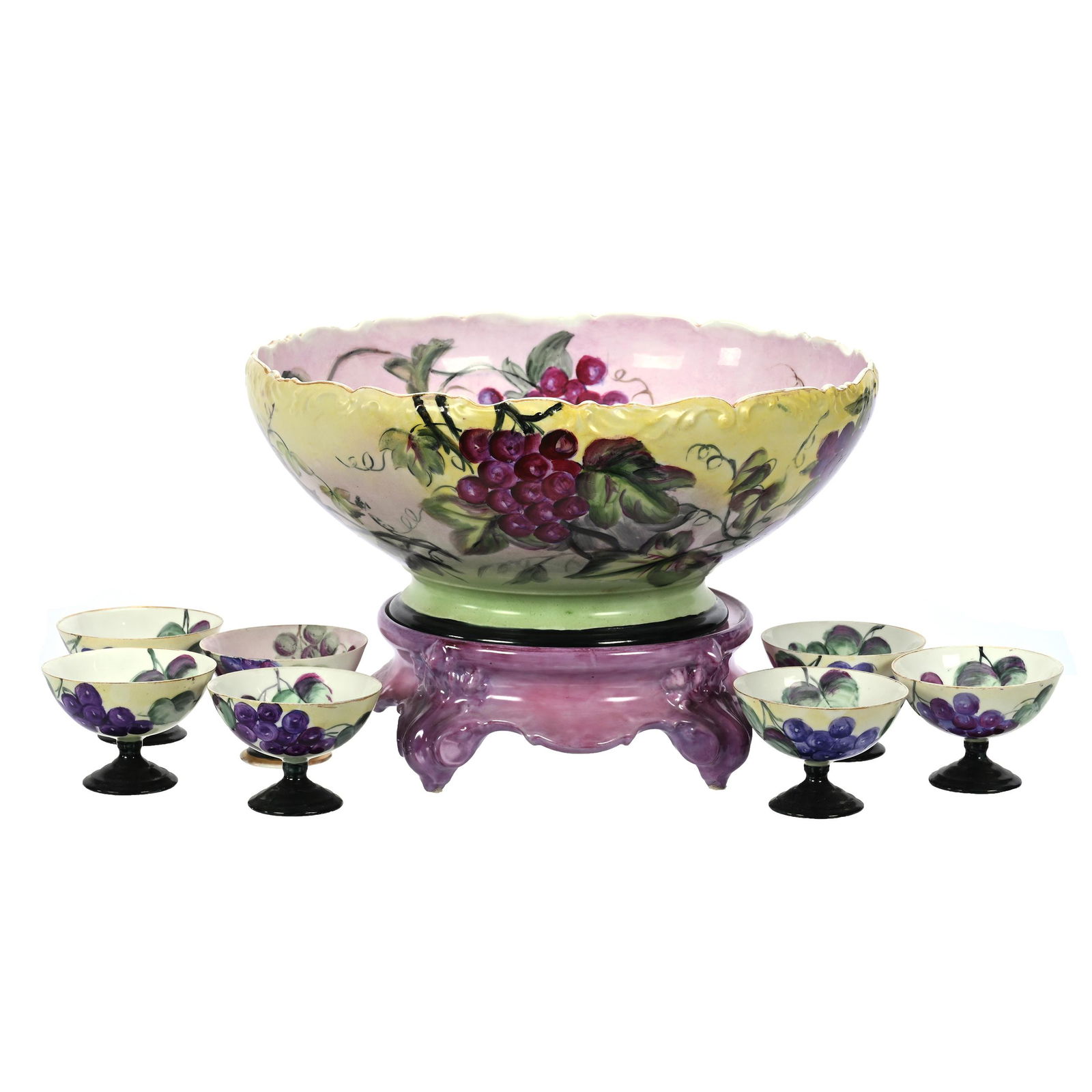 Punch Set, Eight Piece, Marked T&V Limoges (1 of 4)