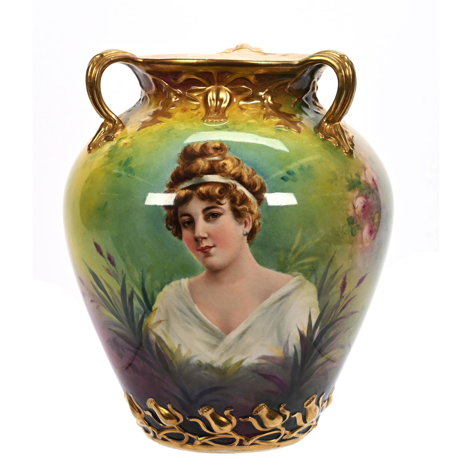 Vase, Three Handles, Marked Royal Bonn (1 of 3)