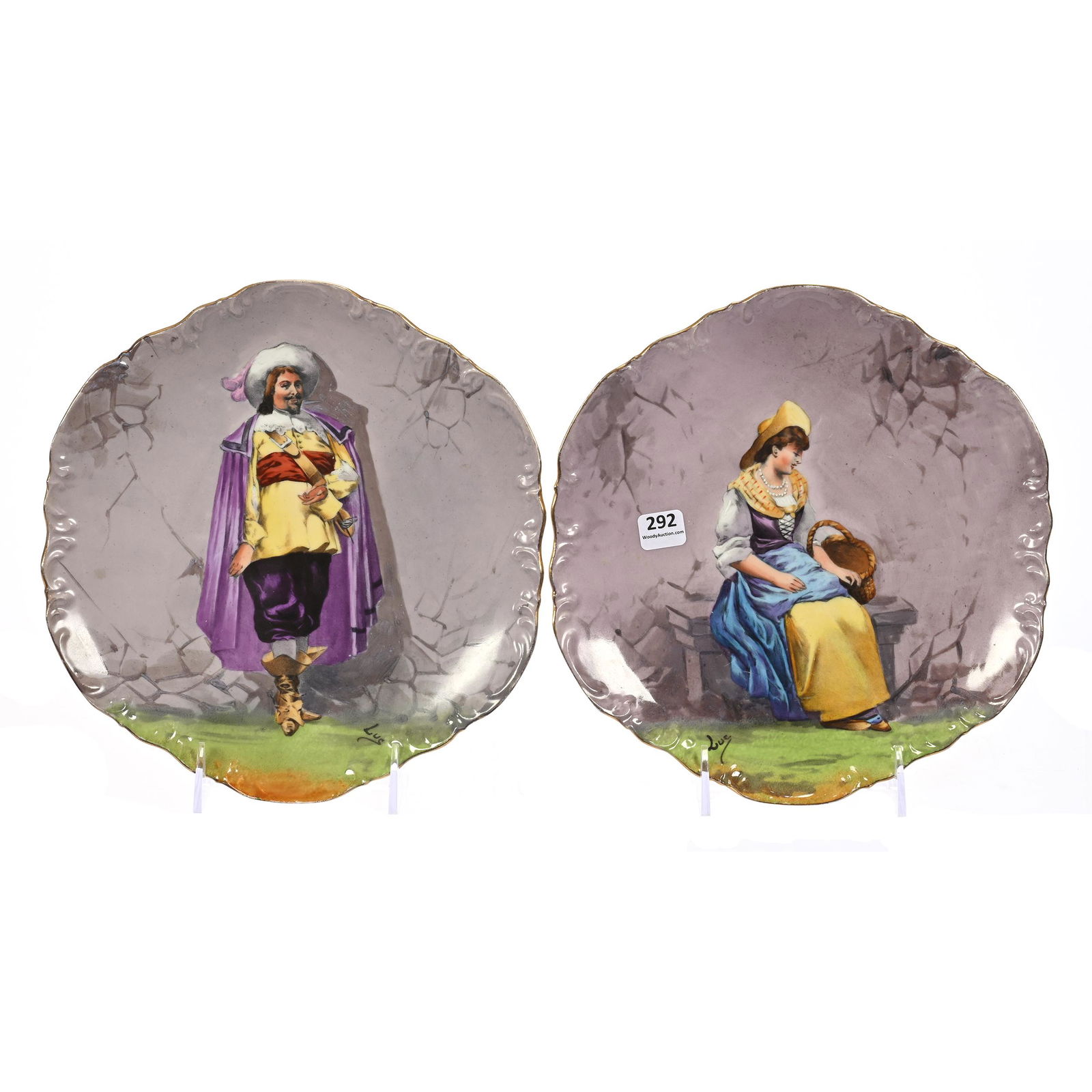 (2) Plates Marked Coronet Limoges (1 of 3)